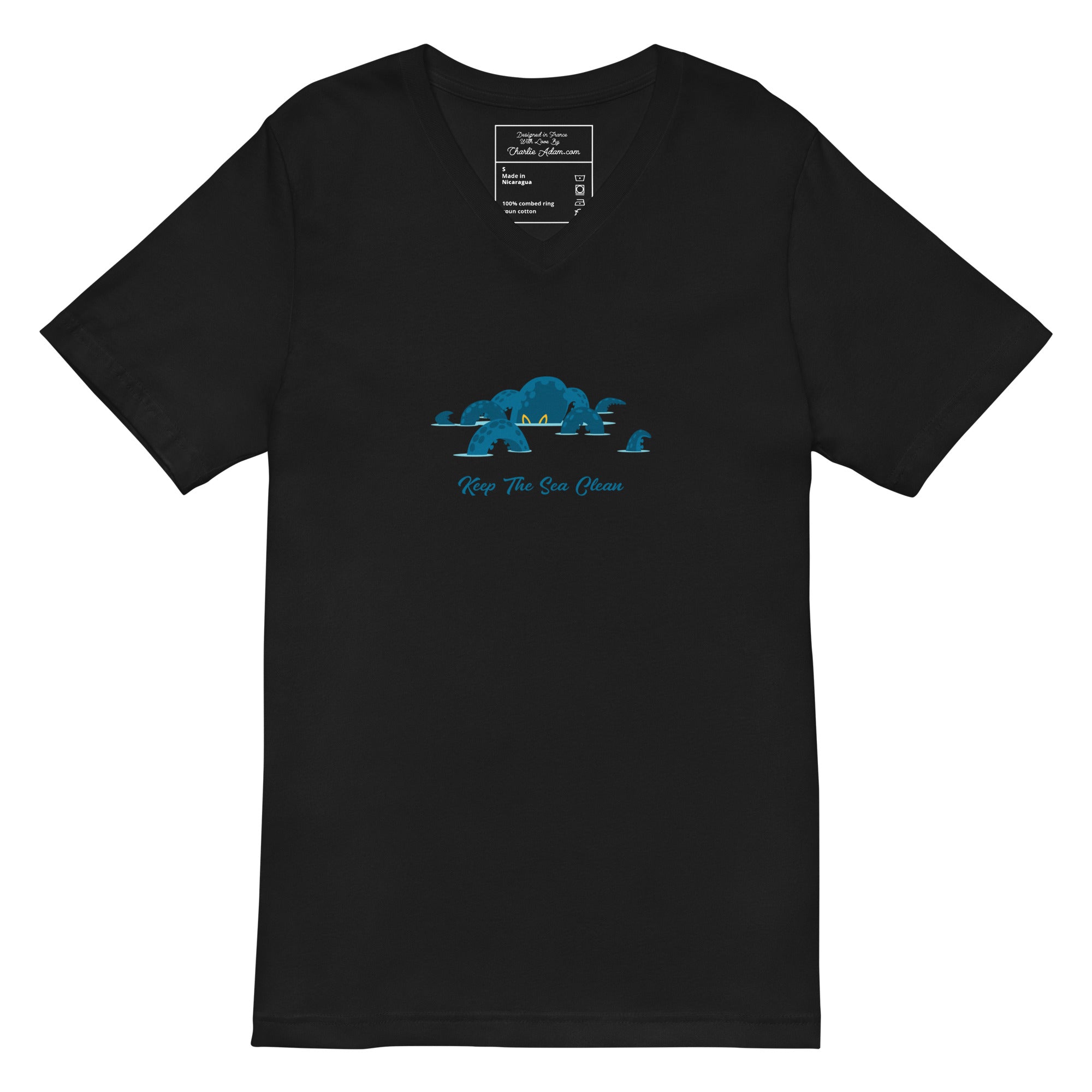 Unisex V-Neck T-Shirt Octopus
