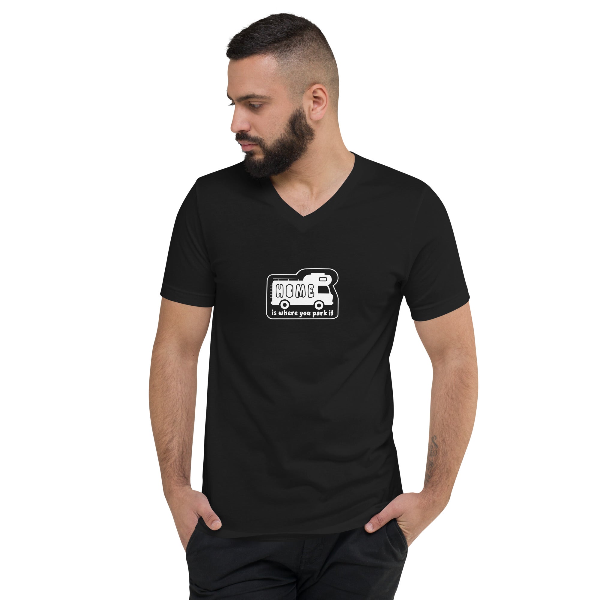 Unisex V-Neck T-Shirt Bold Camper Van