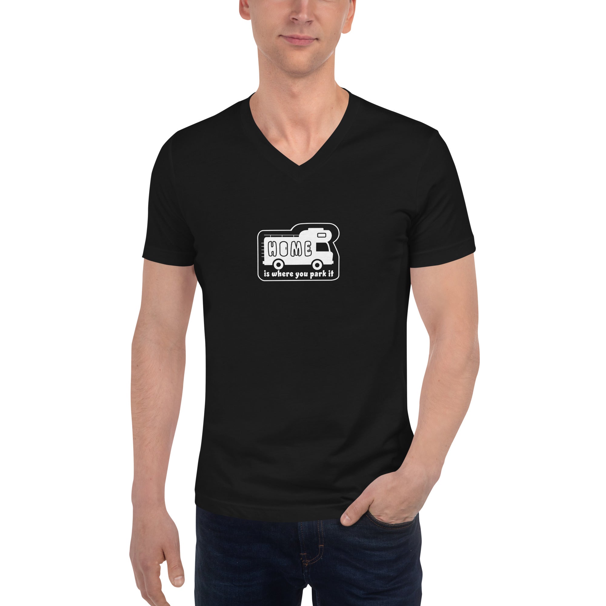 Unisex V-Neck T-Shirt Bold Camper Van