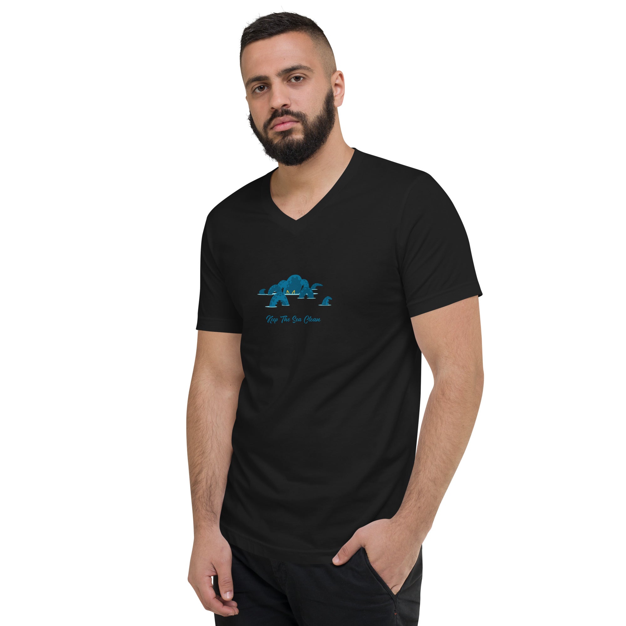 Unisex V-Neck T-Shirt Octopus