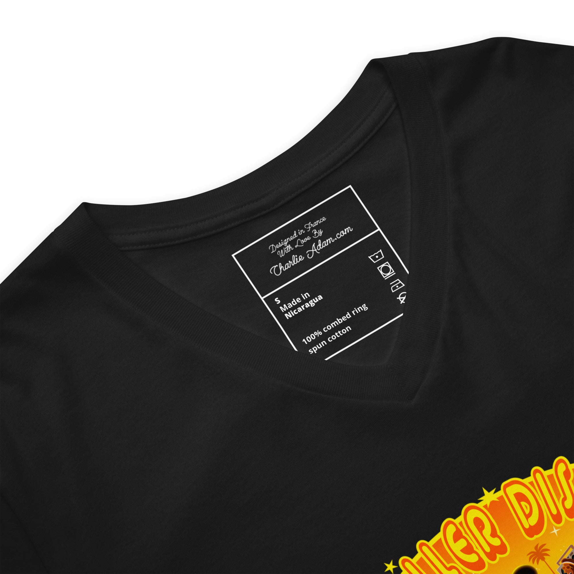 T-shirt unisexe Col V Roller Disco