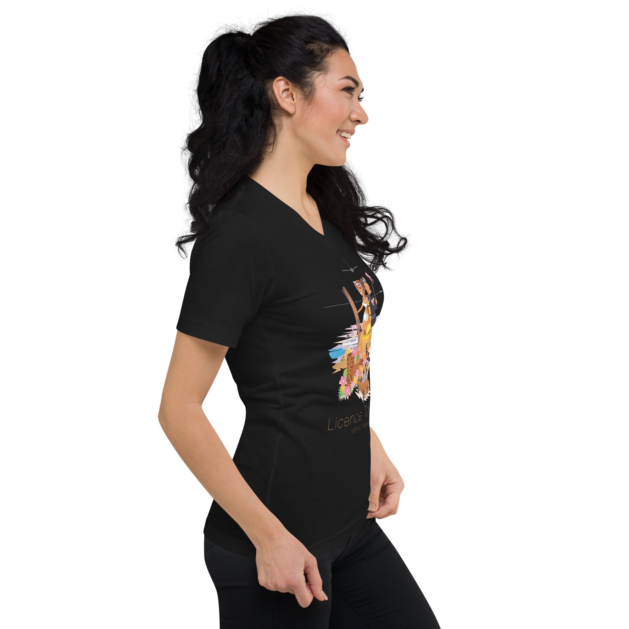 Unisex V-Neck T-Shirt License to Chill Vamos a la Playa
