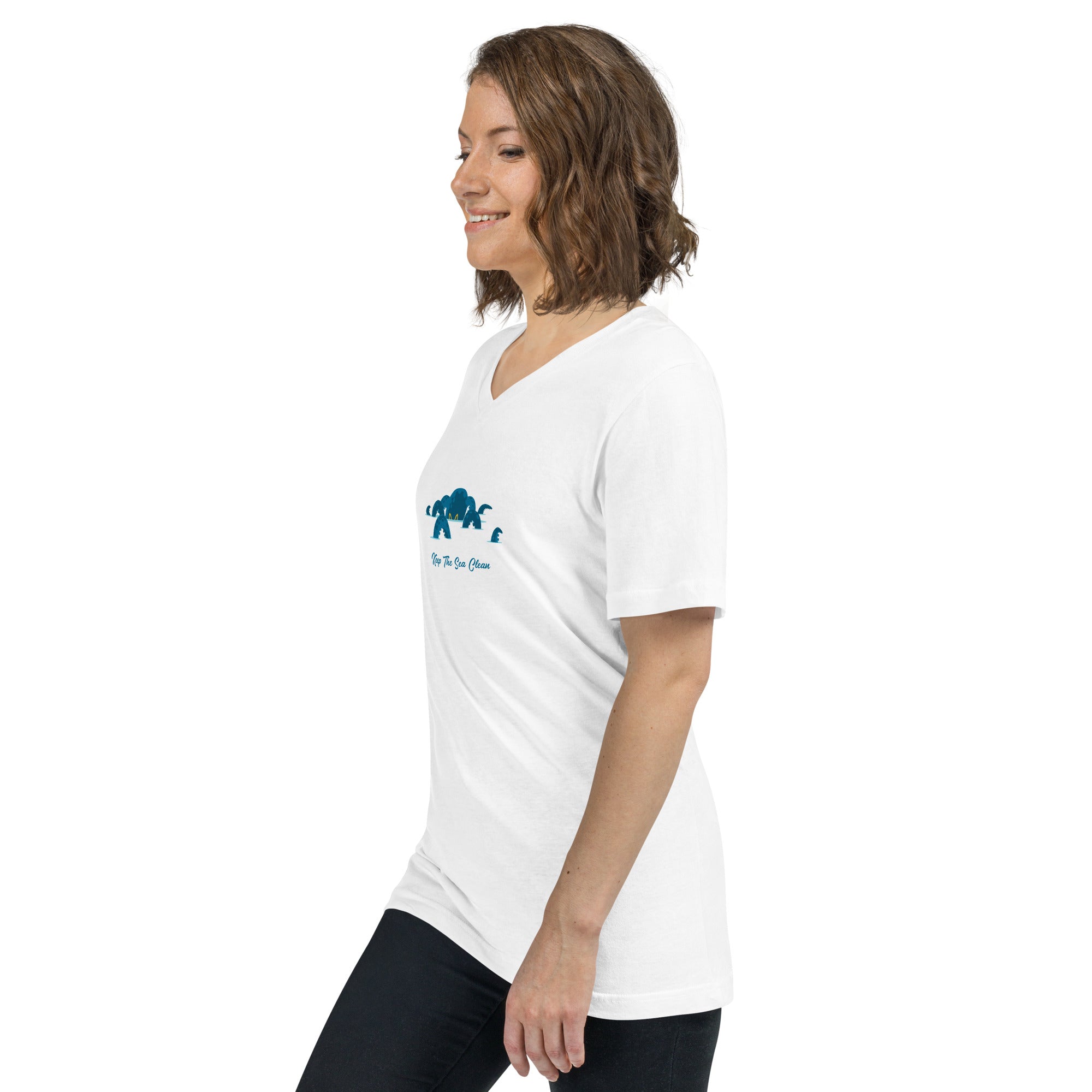 Unisex V-Neck T-Shirt Octopus
