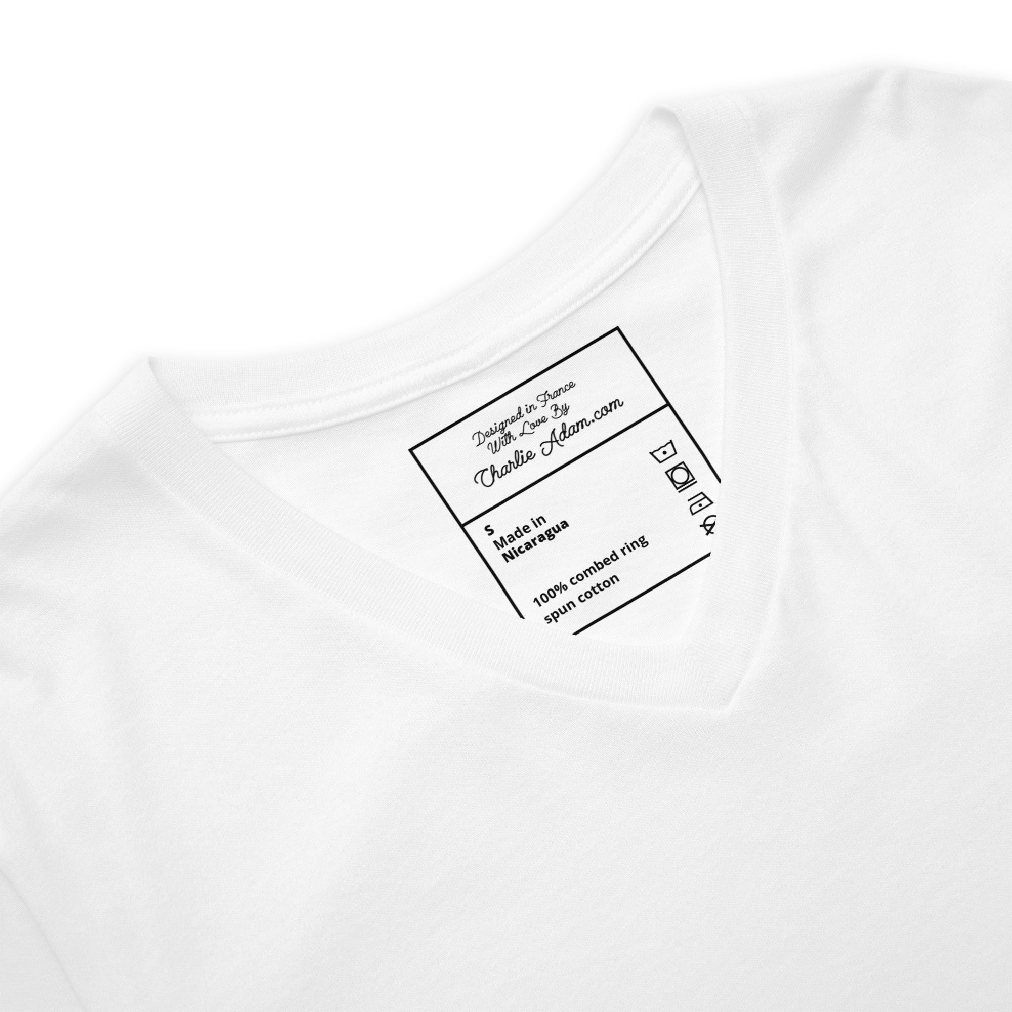 T-shirt unisexe Col V The Skiing Cowgirl (dos)