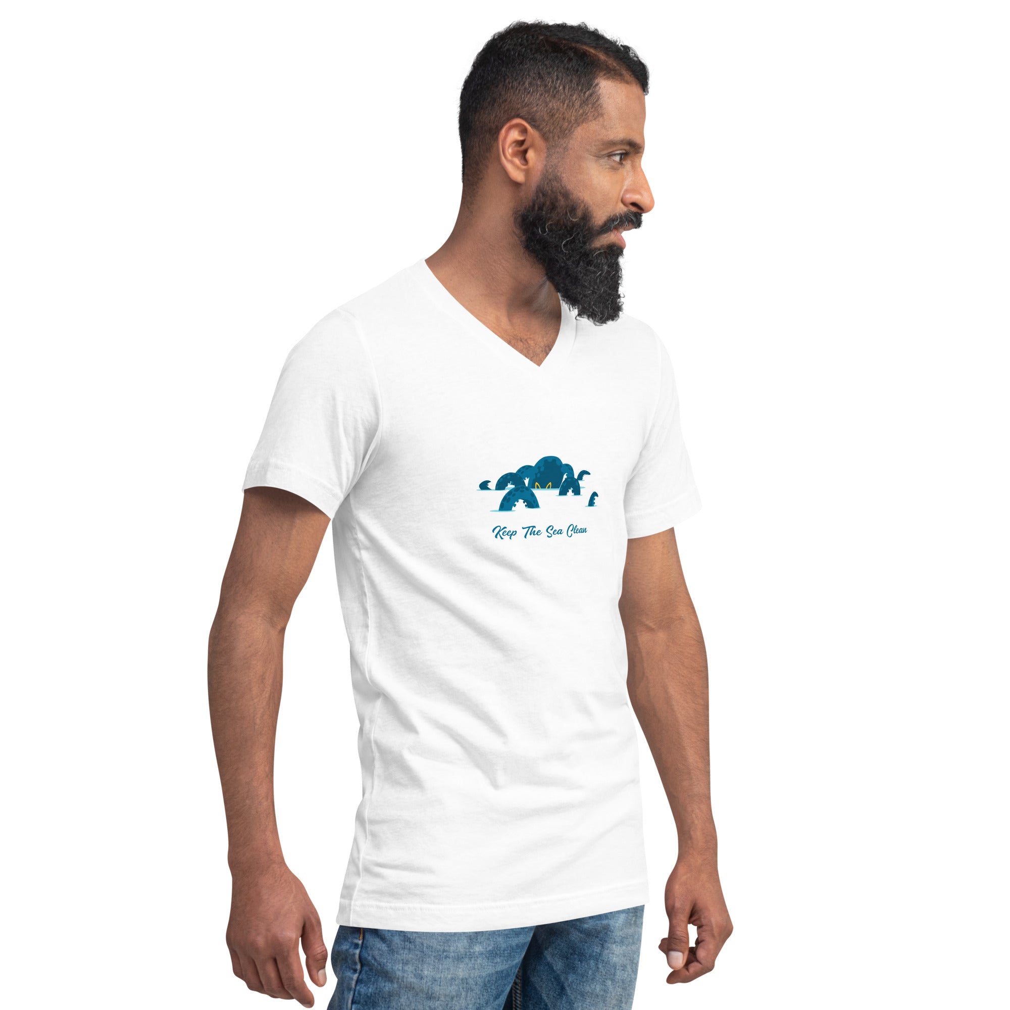 Unisex V-Neck T-Shirt Octopus