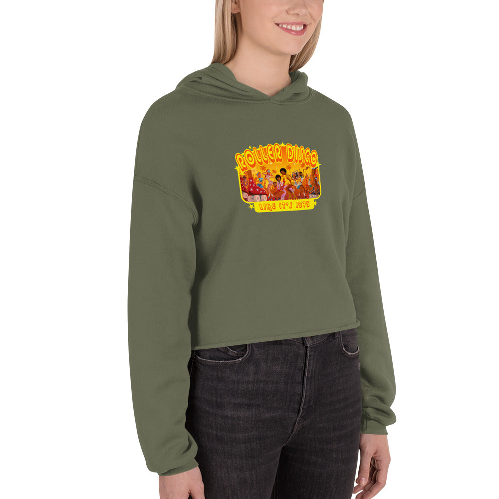 Sweat à capuche Crop-Top Roller Disco 1975