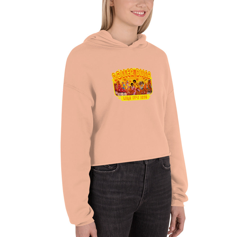 Sweat à capuche Crop-Top Roller Disco 1975