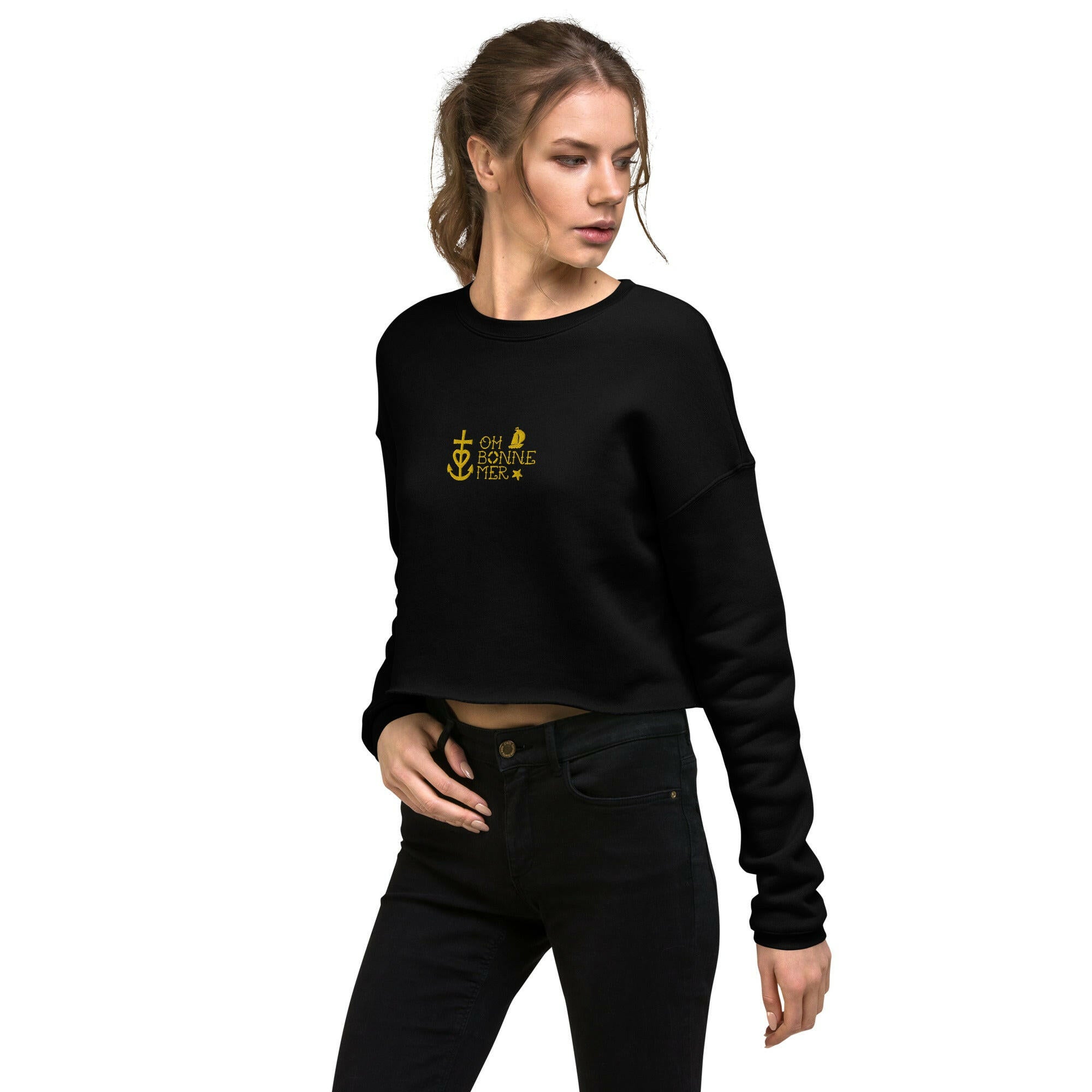 Sweat-Shirt Crop-Top Oh Bonne Mer 2 brodé