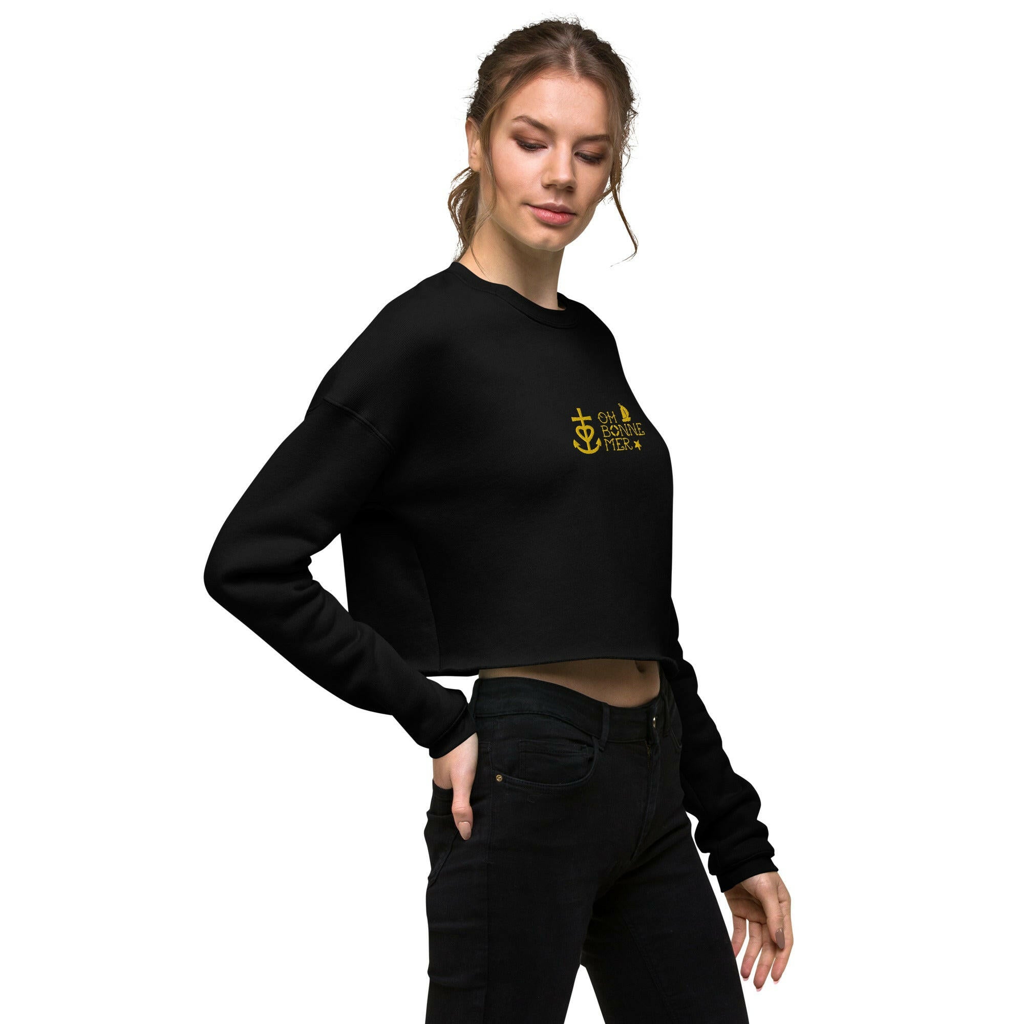 Sweat-Shirt Crop-Top Oh Bonne Mer 2 brodé