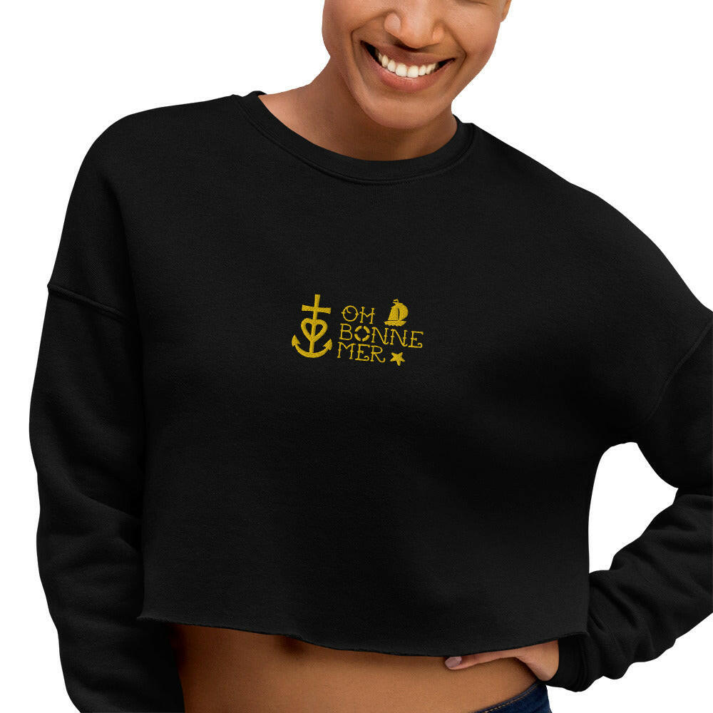 Sweat-Shirt Crop-Top Oh Bonne Mer 2 brodé