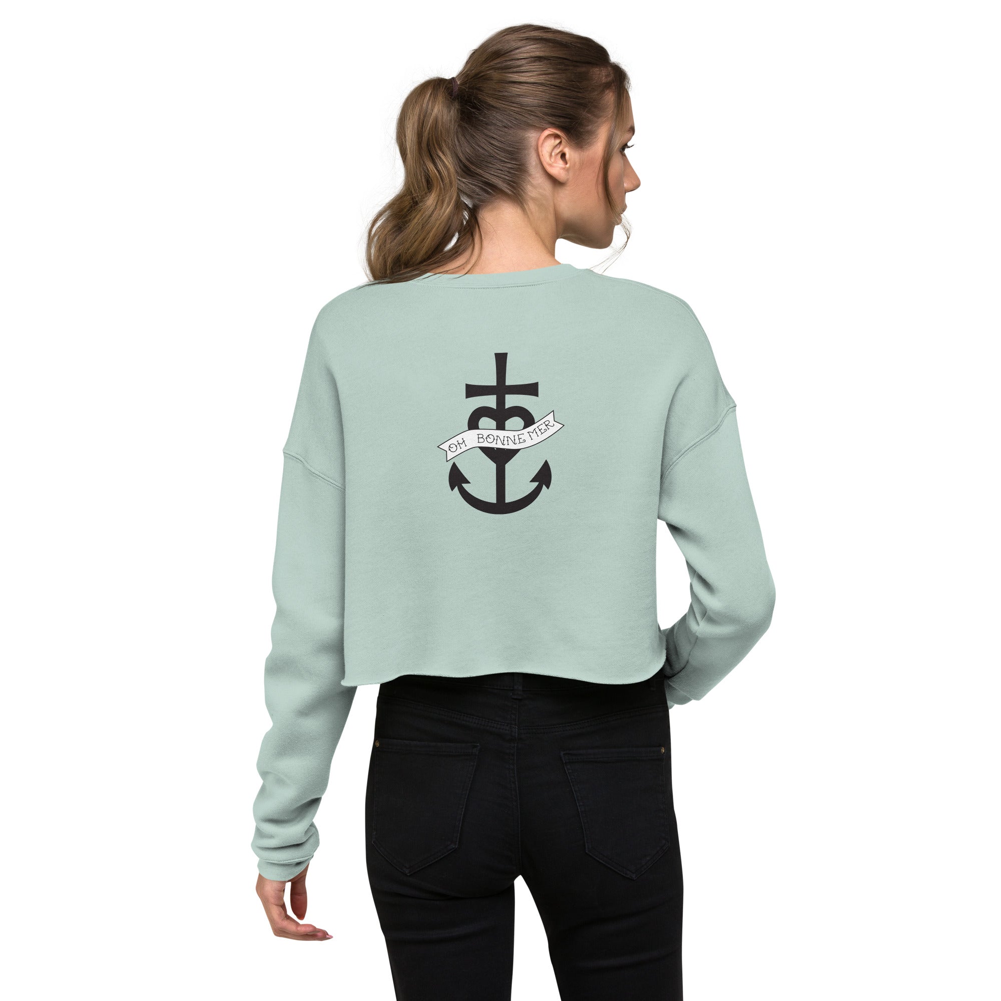 Sweat-Shirt Crop-Top Oh Bonne Mer 1 grand motif dans le dos