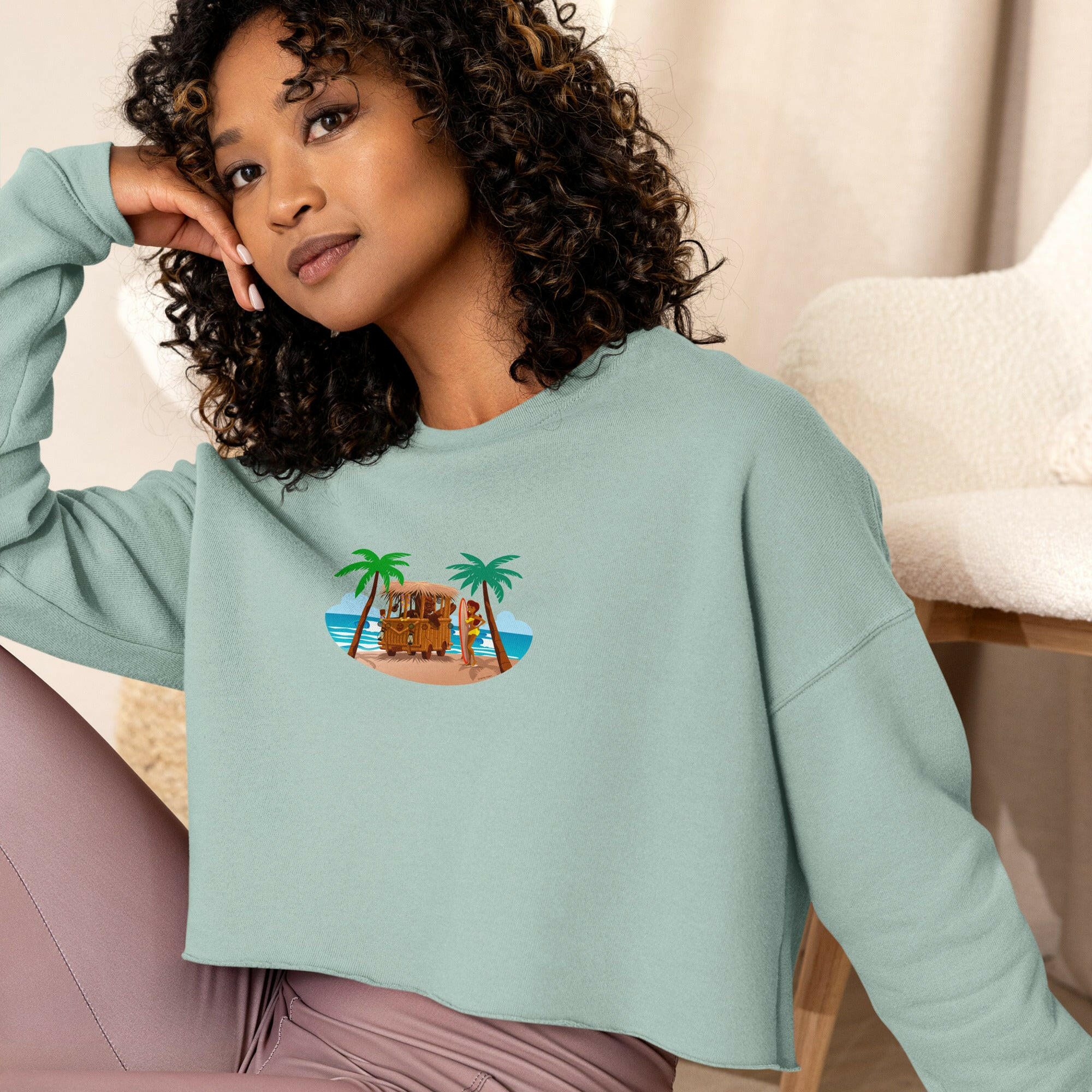 Crop Sweatshirt Tiki Kombi