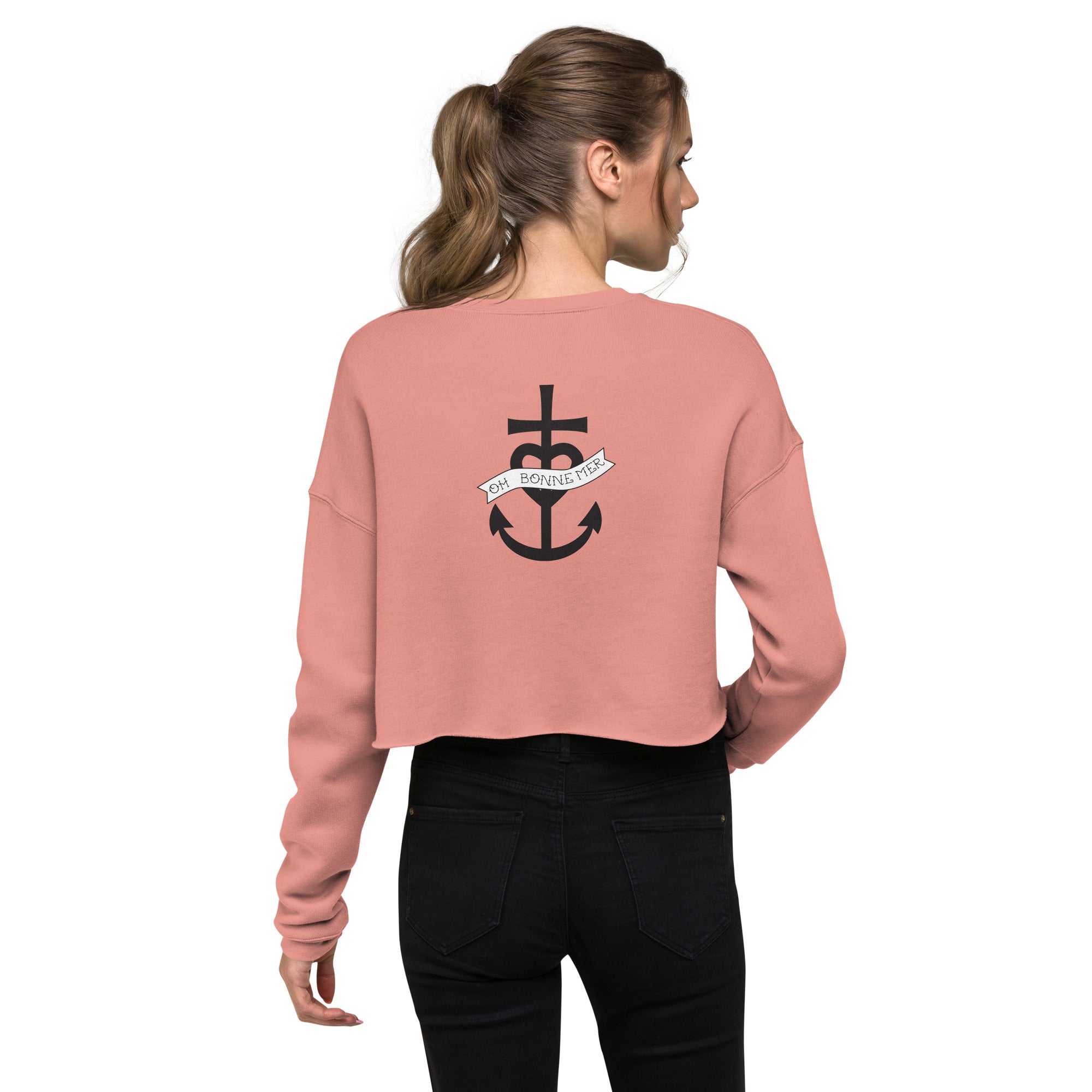 Sweat-Shirt Crop-Top Oh Bonne Mer 1 grand motif dans le dos