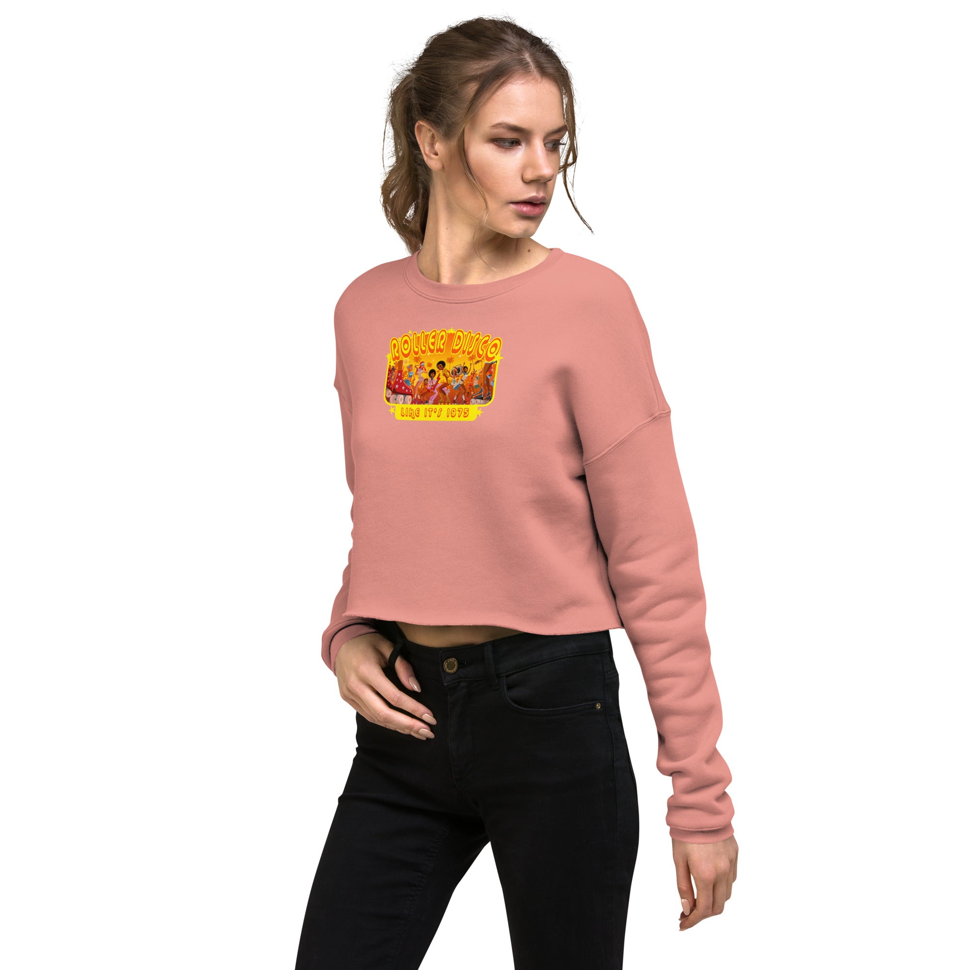 Sweat-Shirt Crop-Top Roller Disco 1975