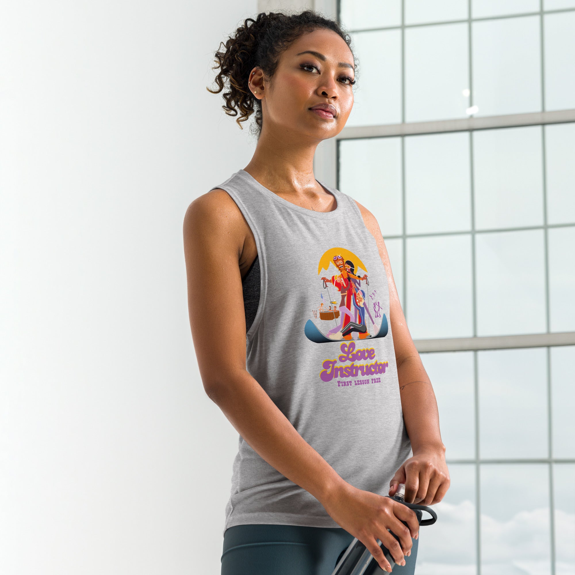 T-Shirt sans manches pour Femme Love instructor First lesson free
