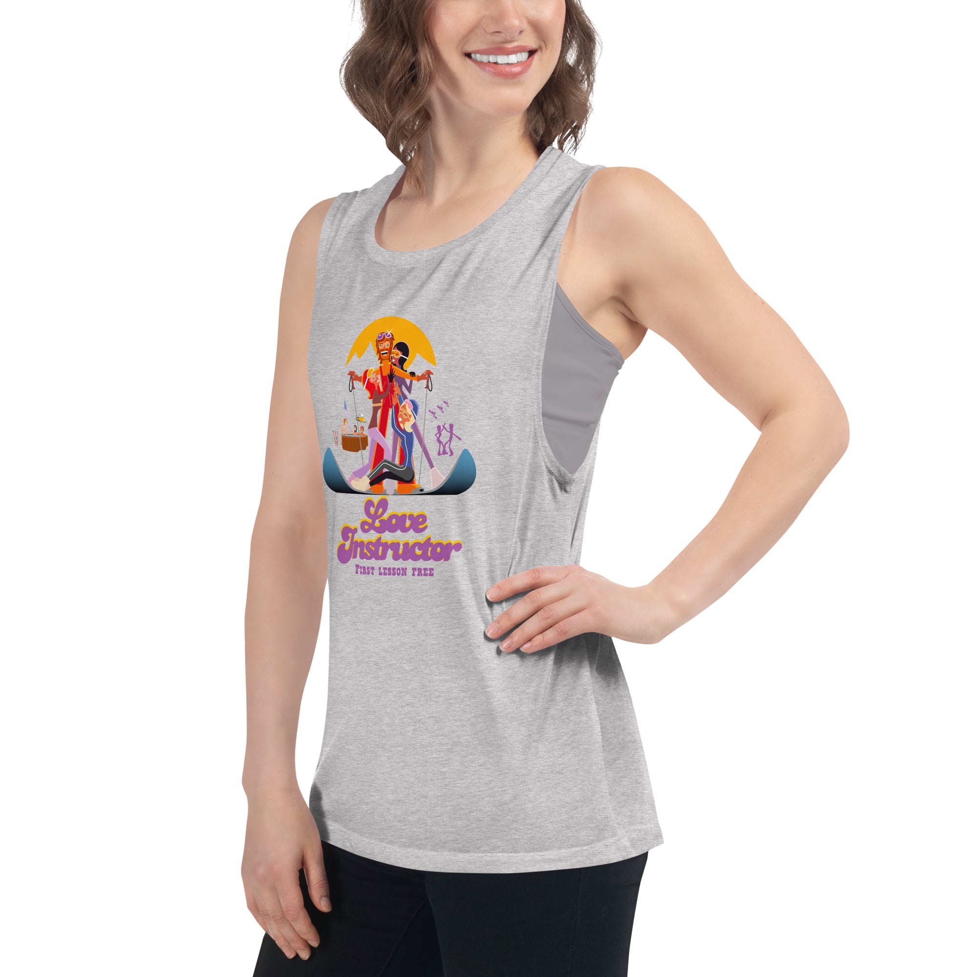 T-Shirt sans manches pour Femme Love instructor First lesson free