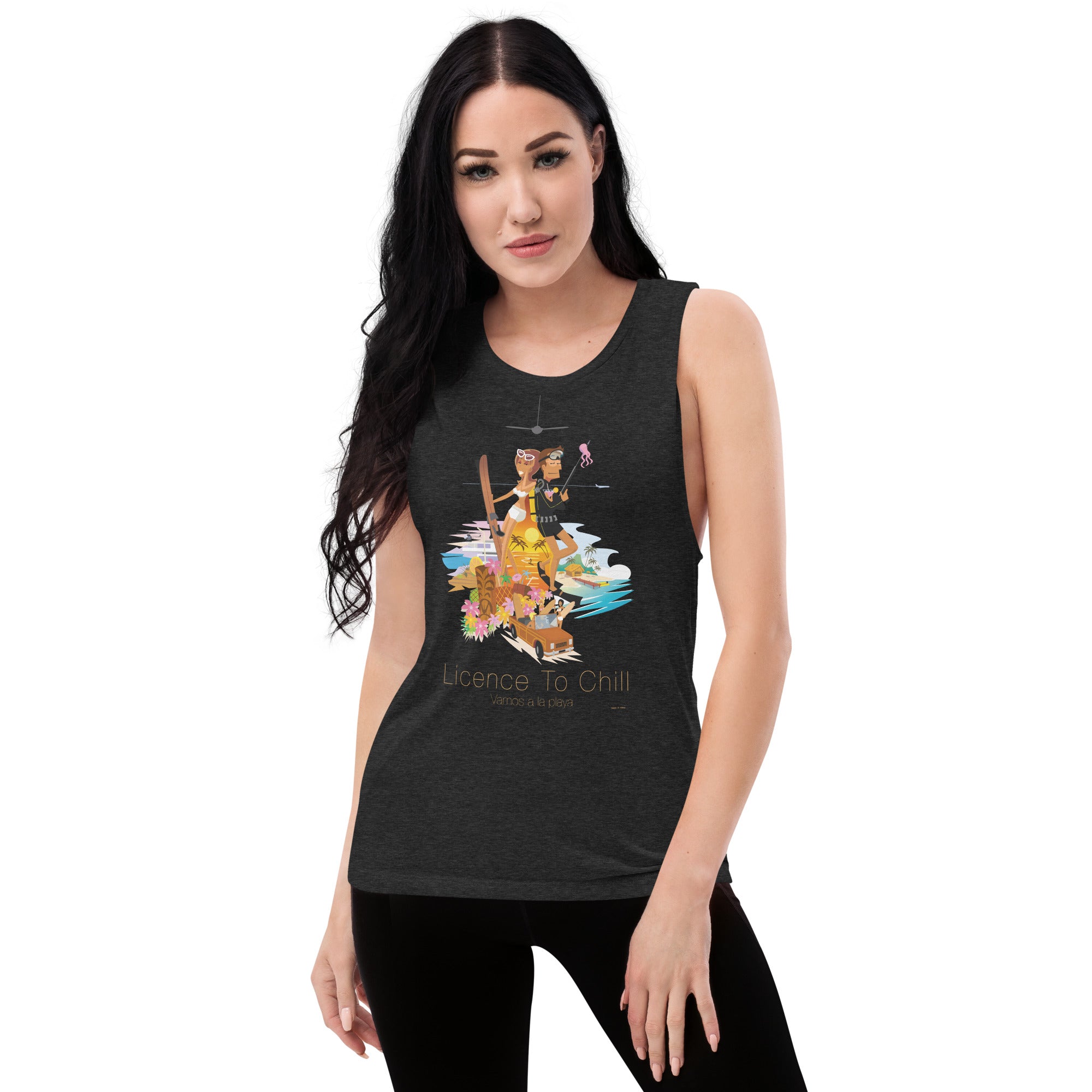 T-Shirt sans manches pour Femme License to Chill Vamos a la Playa