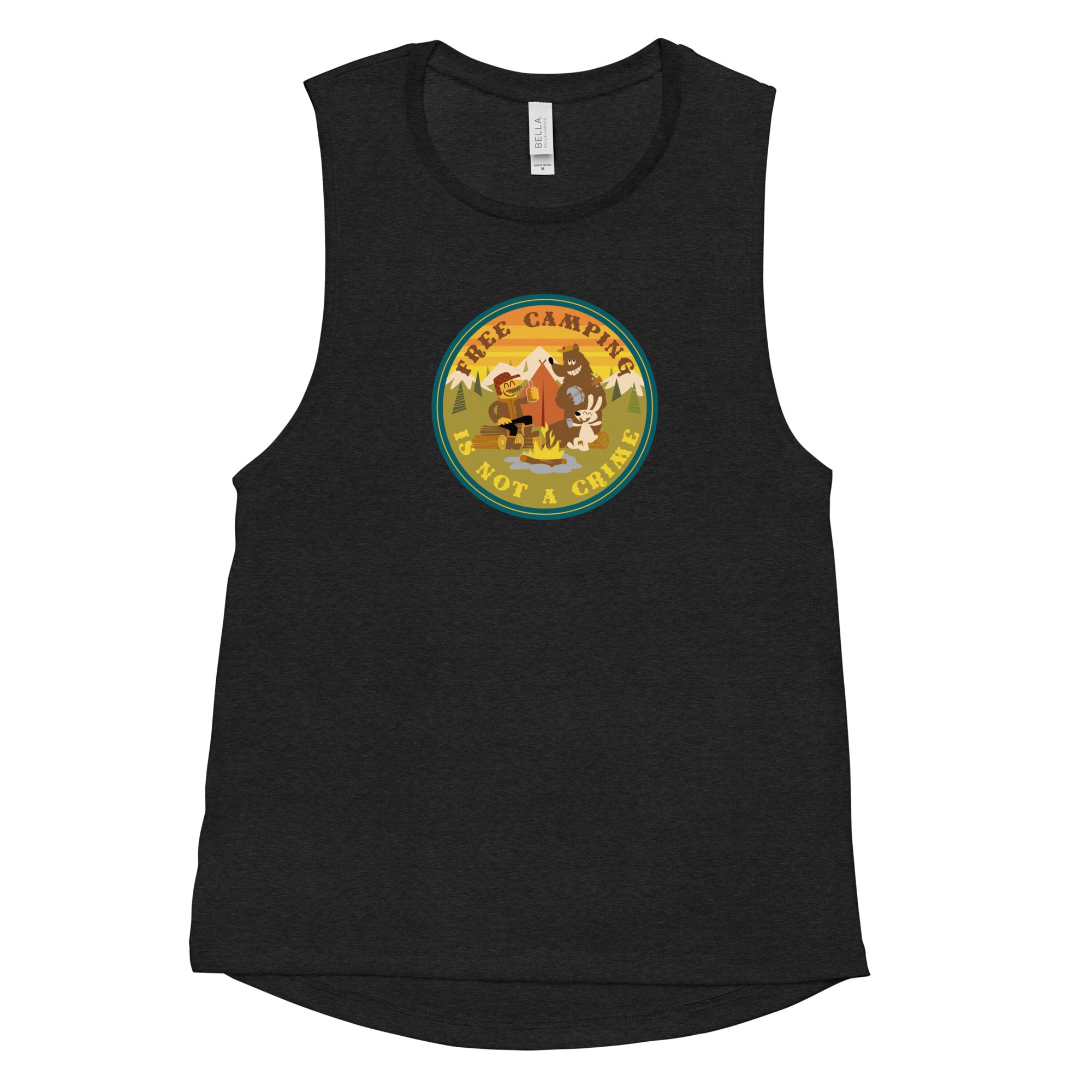 Ladies’ Muscle Tank Free camping is not a crime