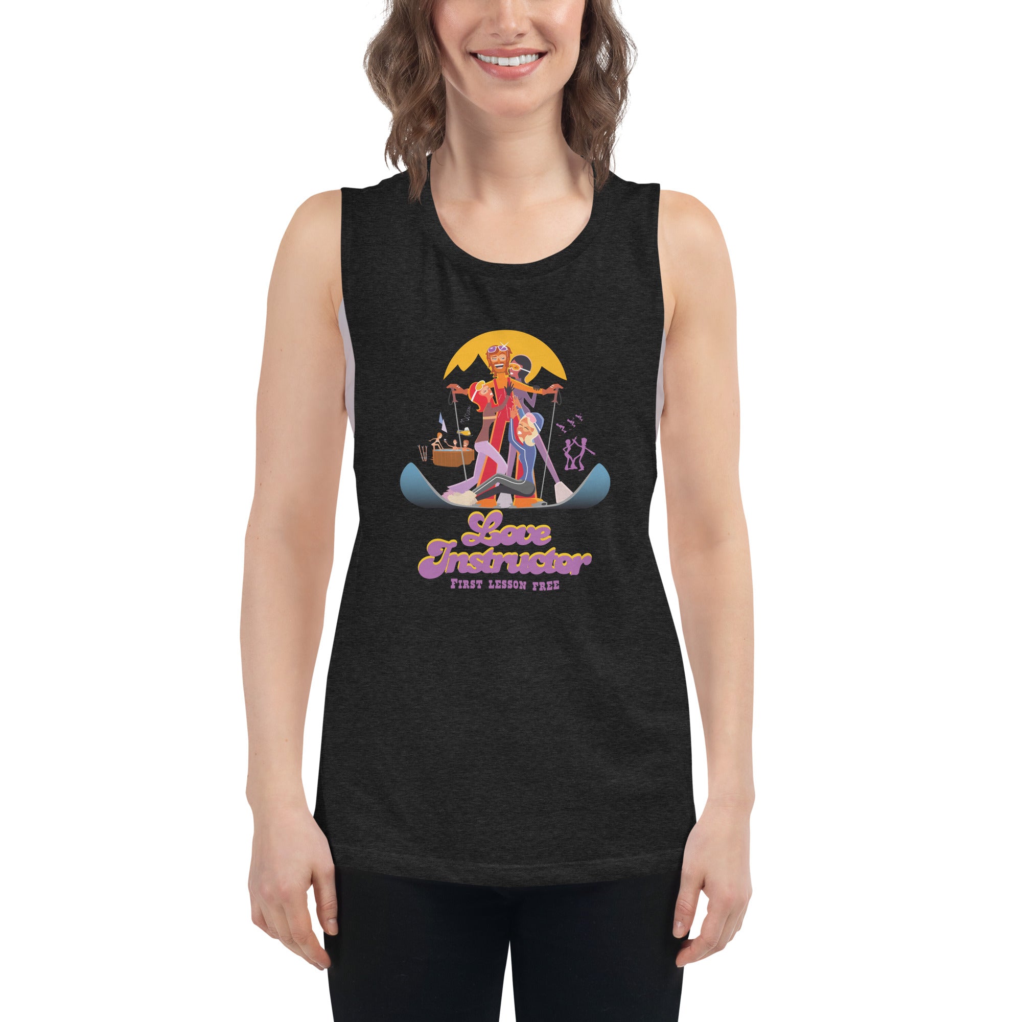 T-Shirt sans manches pour Femme Love instructor First lesson free
