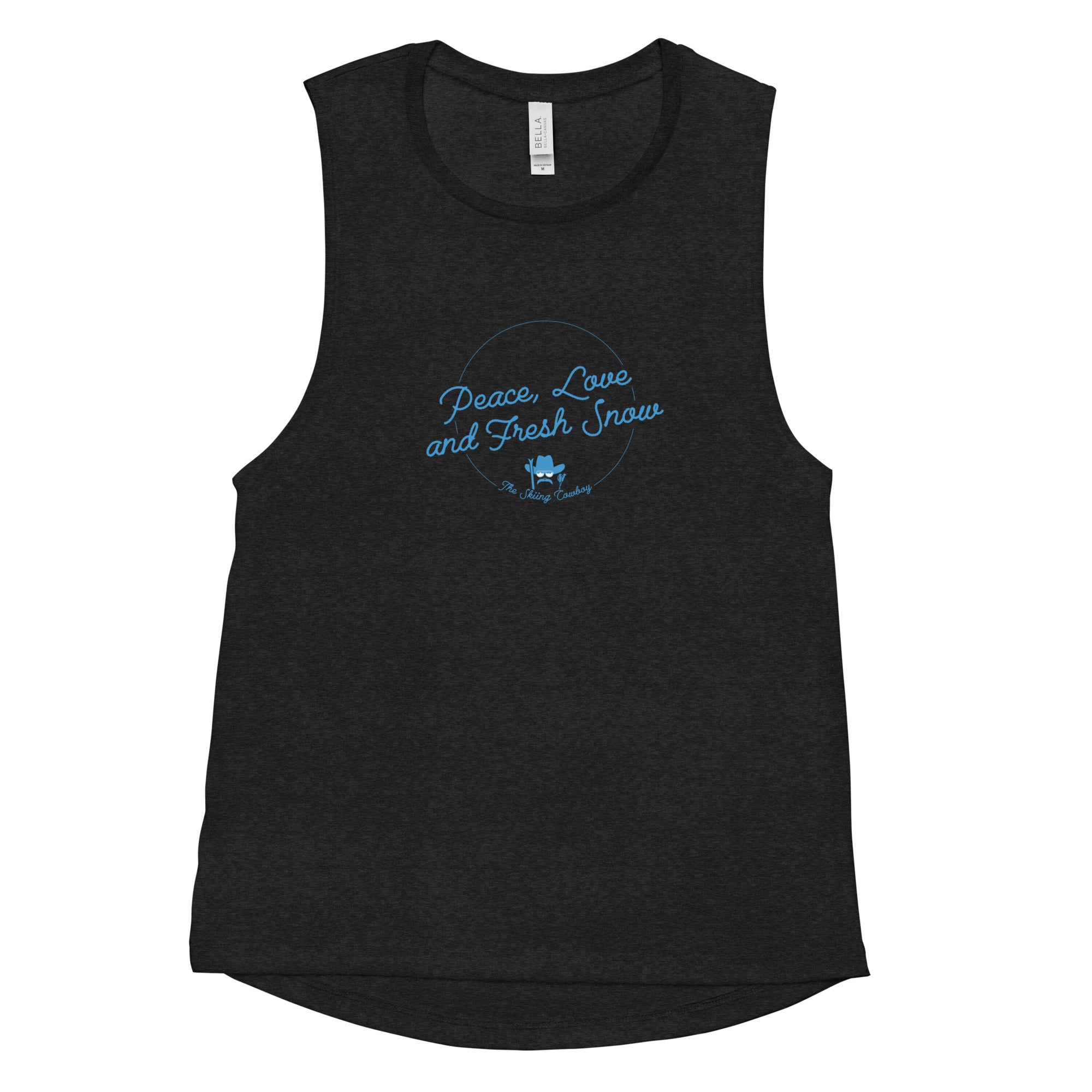 T-Shirt sans manches pour Femme Peace, Love and Fresh Snow