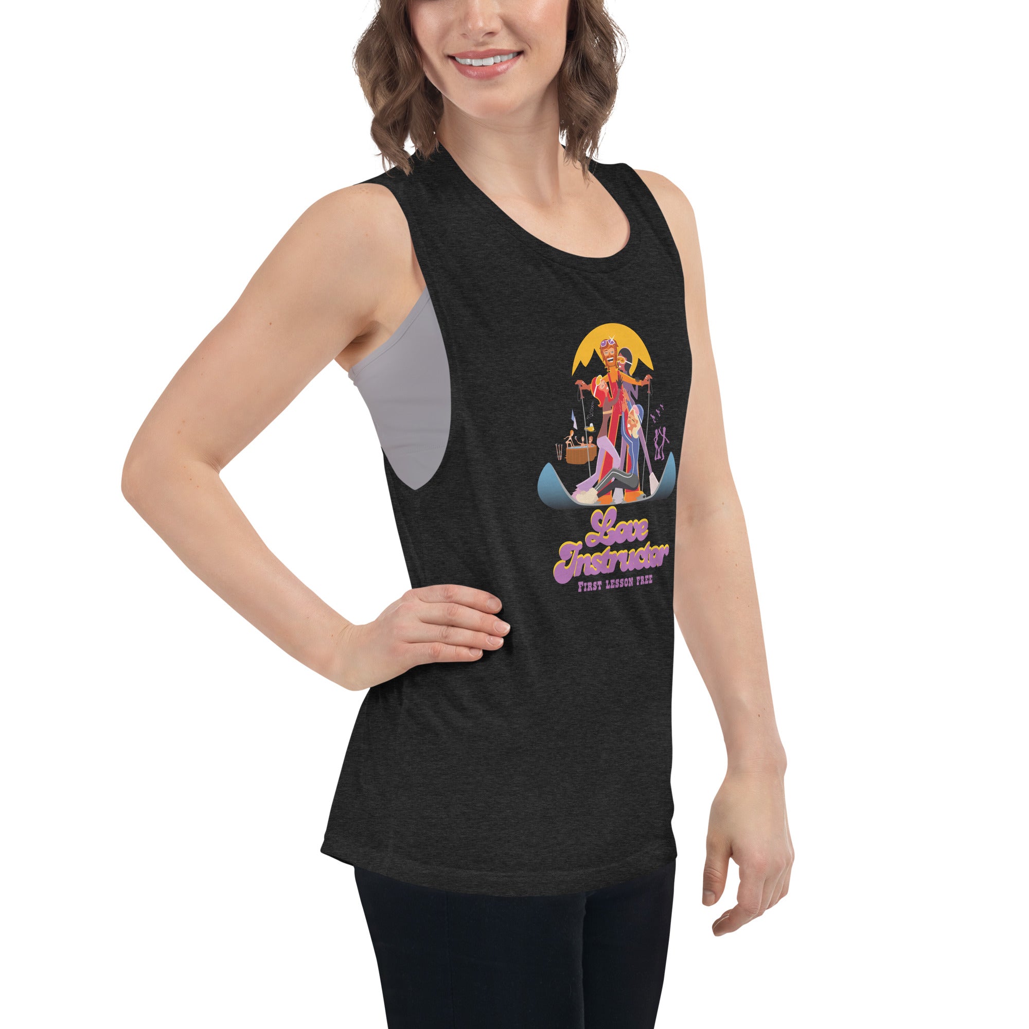 T-Shirt sans manches pour Femme Love instructor First lesson free