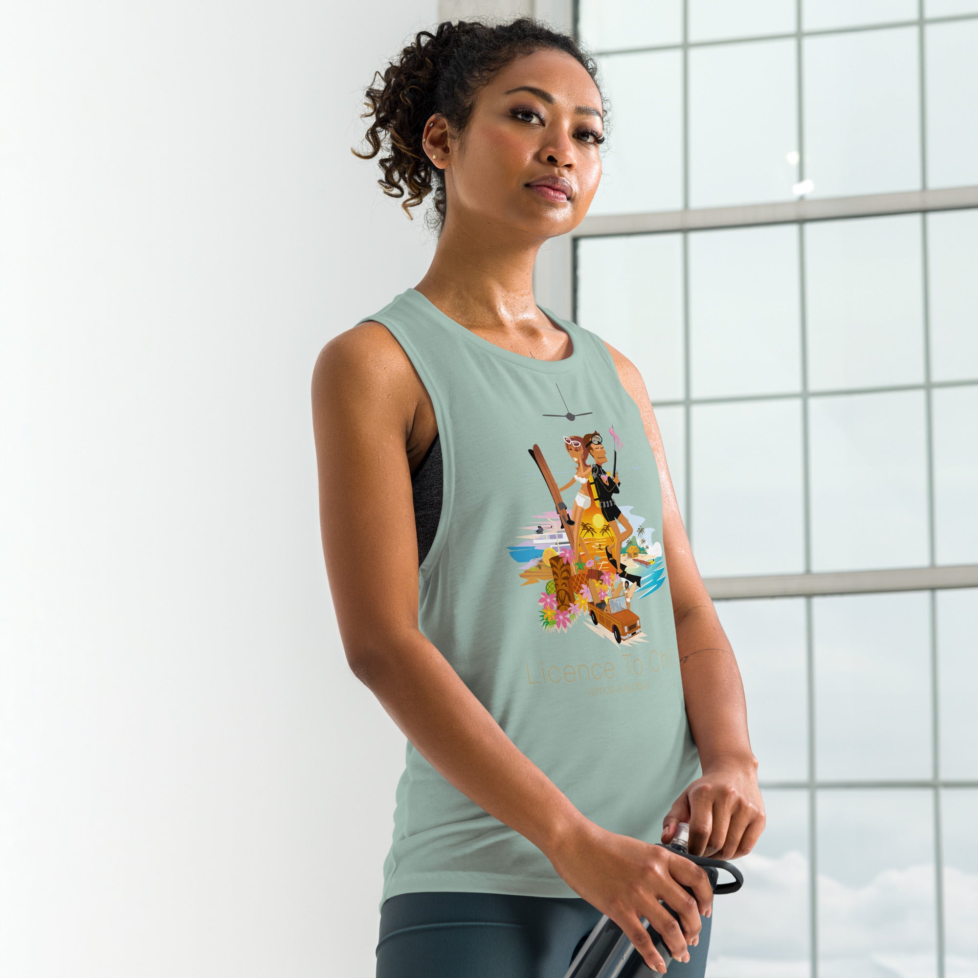 T-Shirt sans manches pour Femme License to Chill Vamos a la Playa