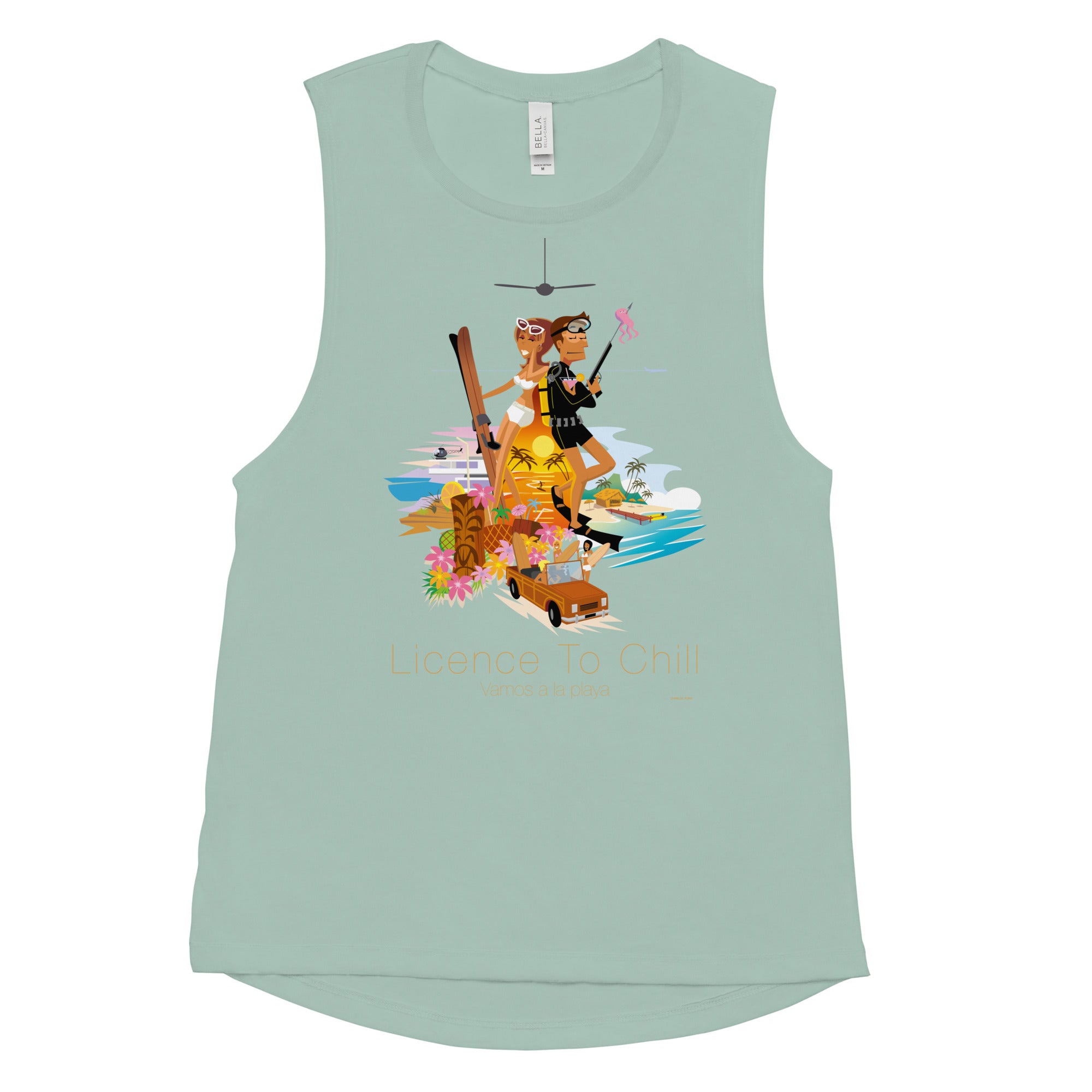 T-Shirt sans manches pour Femme License to Chill Vamos a la Playa