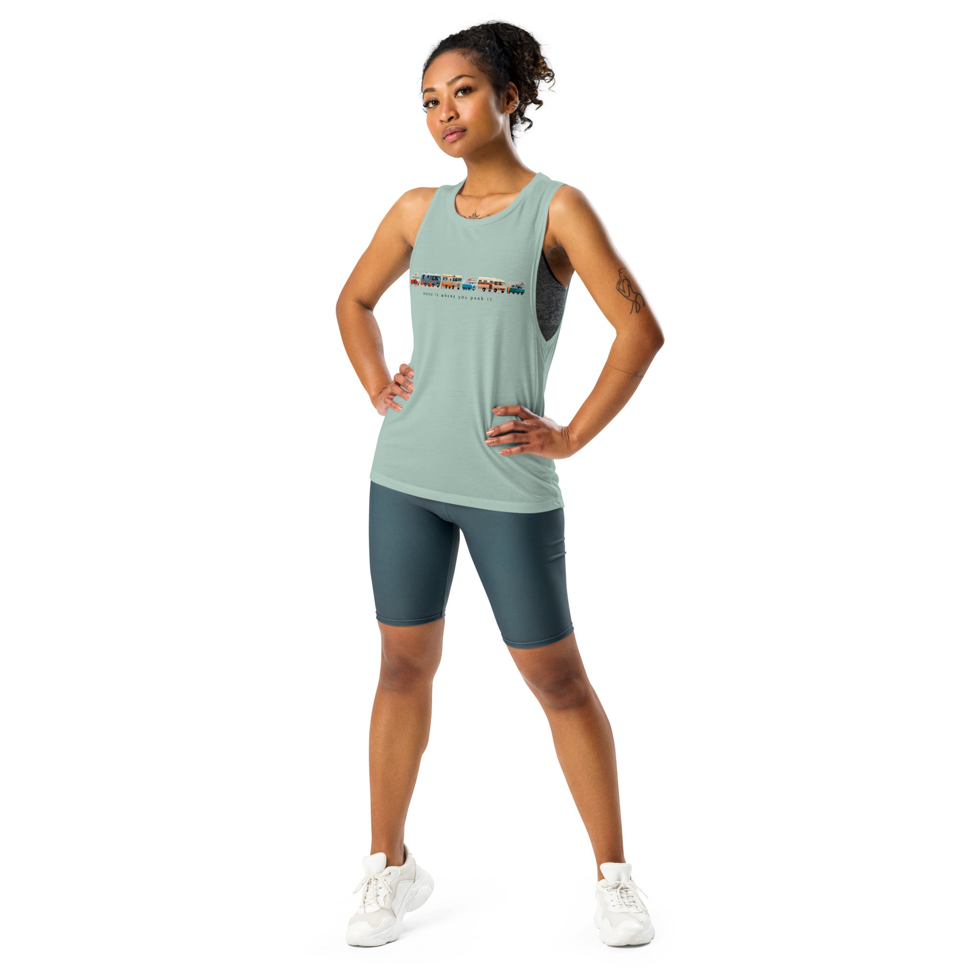 Ladies’ Muscle Tank Vintage Campers: Home is where you park it
