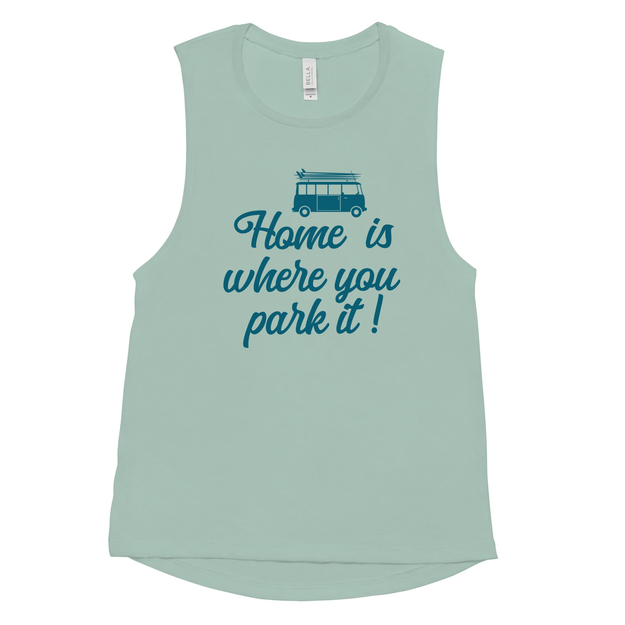 Ladies’ Muscle Tank Blue Surf Combi