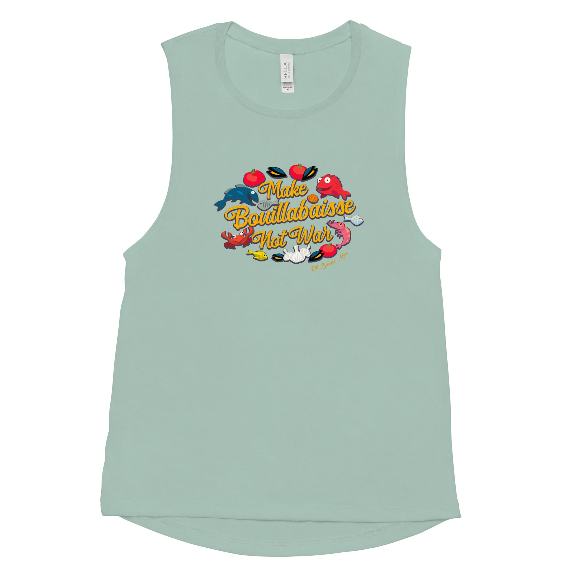 T-Shirt sans manches pour Femme Make Bouillabaisse Not War