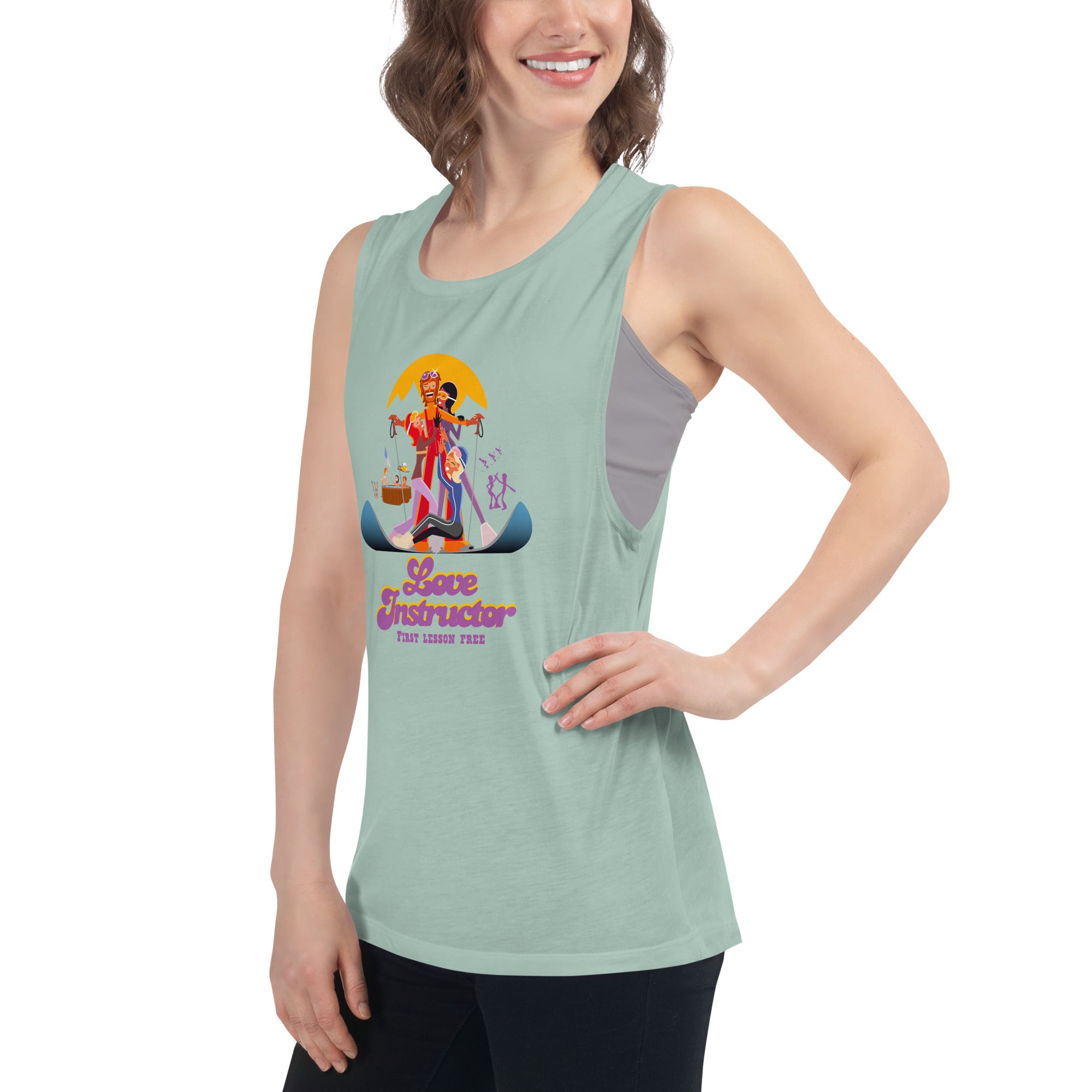 T-Shirt sans manches pour Femme Love instructor First lesson free