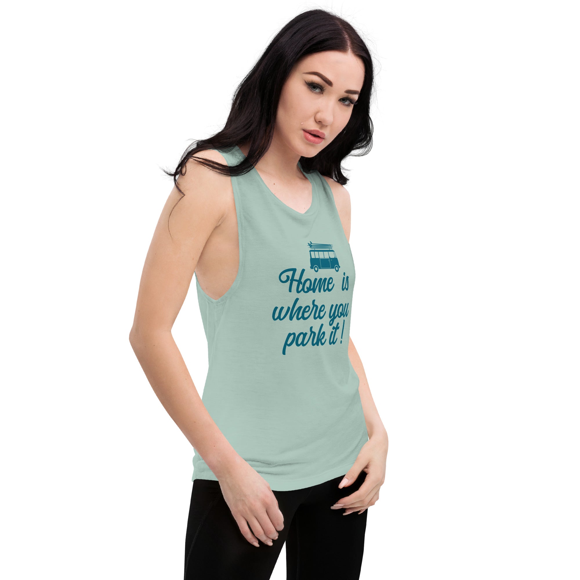 Ladies’ Muscle Tank Blue Surf Combi