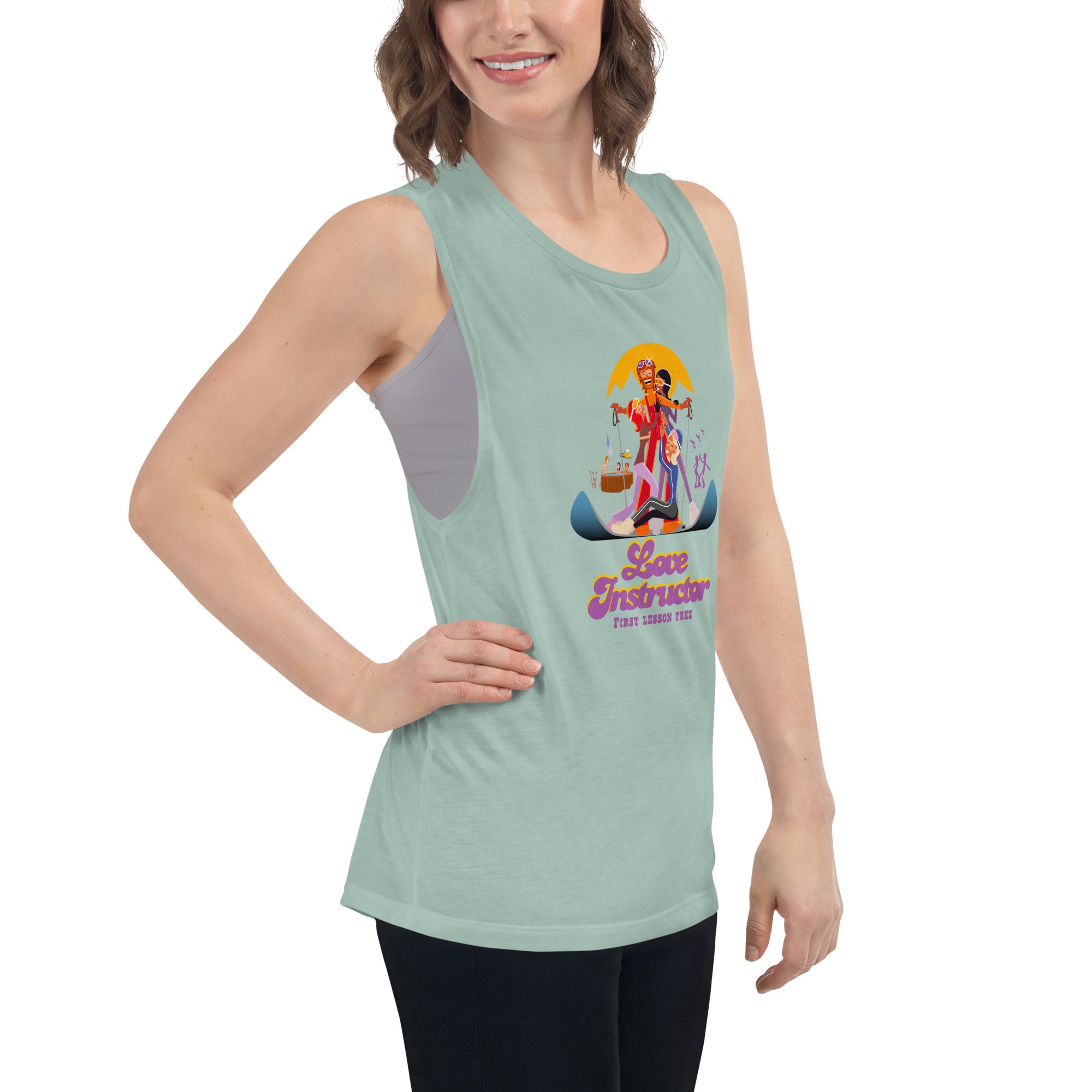 T-Shirt sans manches pour Femme Love instructor First lesson free