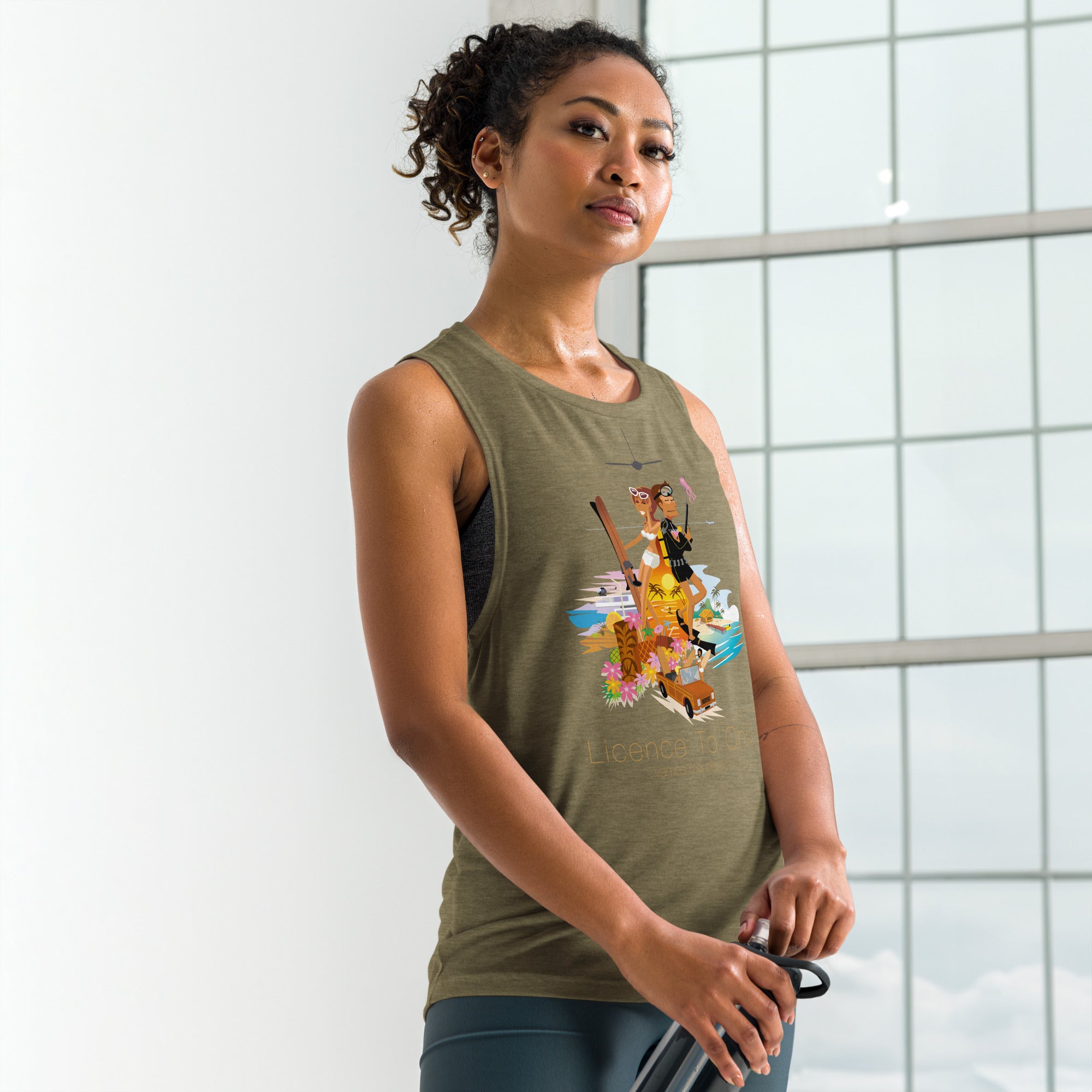 T-Shirt sans manches pour Femme License to Chill Vamos a la Playa