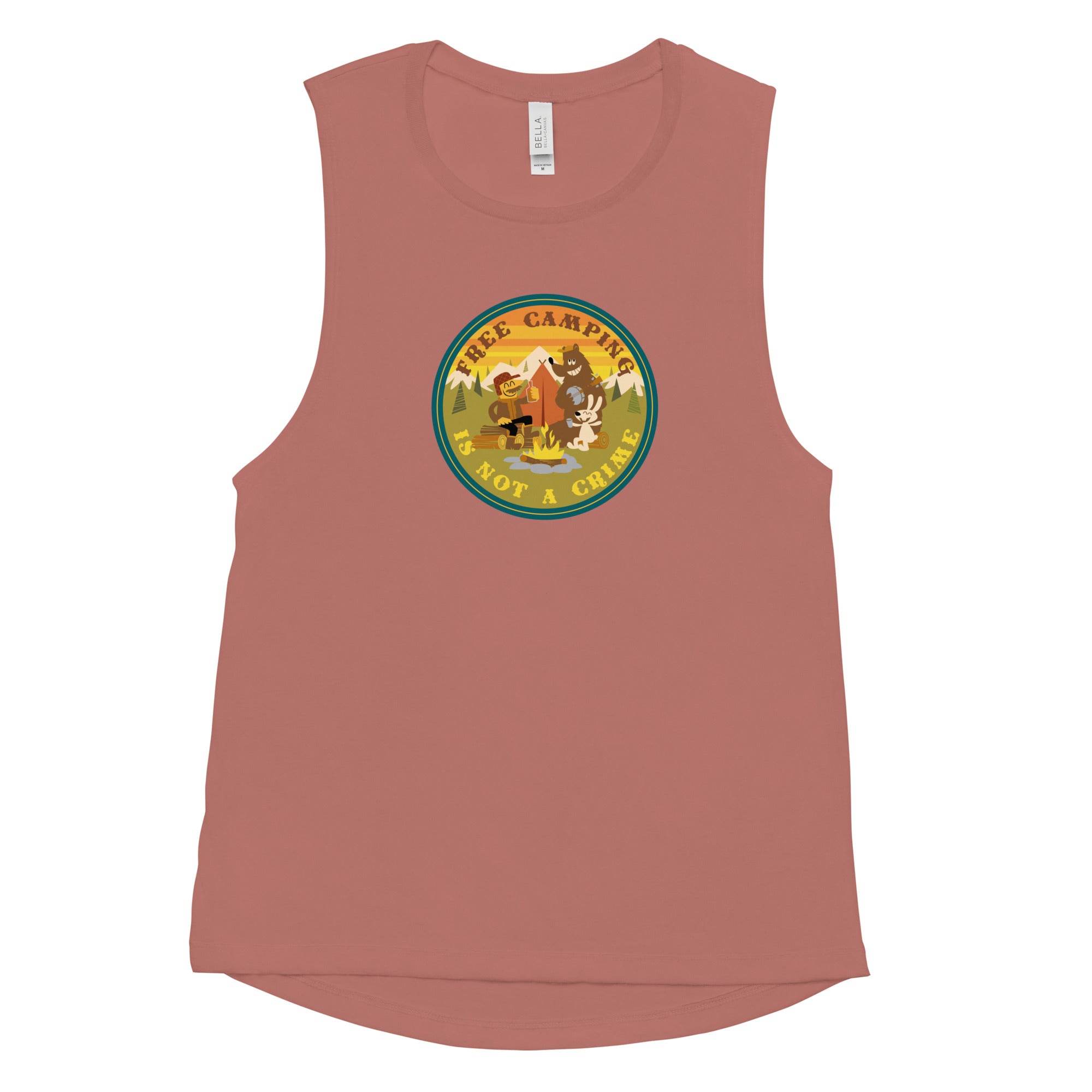 Ladies’ Muscle Tank Free camping is not a crime