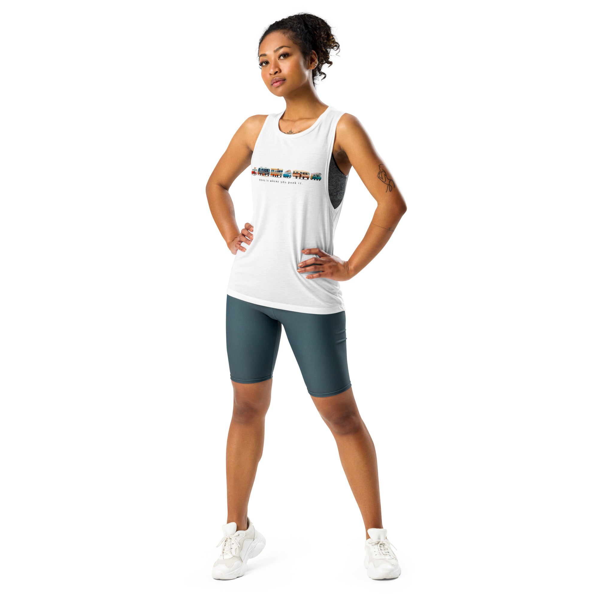 Ladies’ Muscle Tank Vintage Campers: Home is where you park it