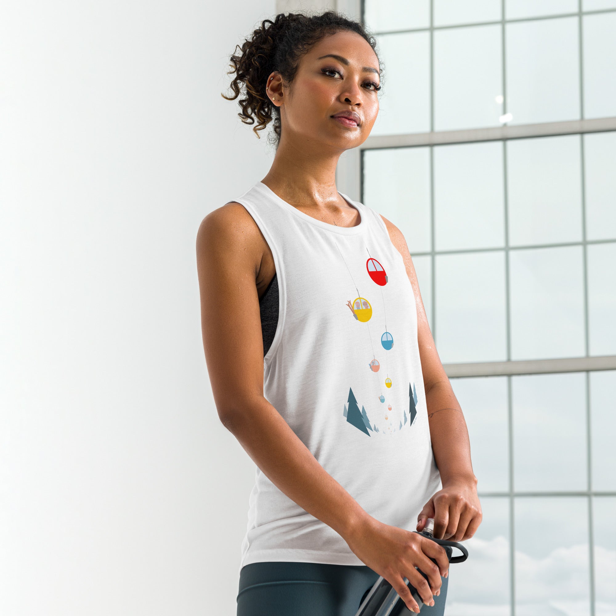 T-Shirt sans manches pour Femme Gondolas in the mist