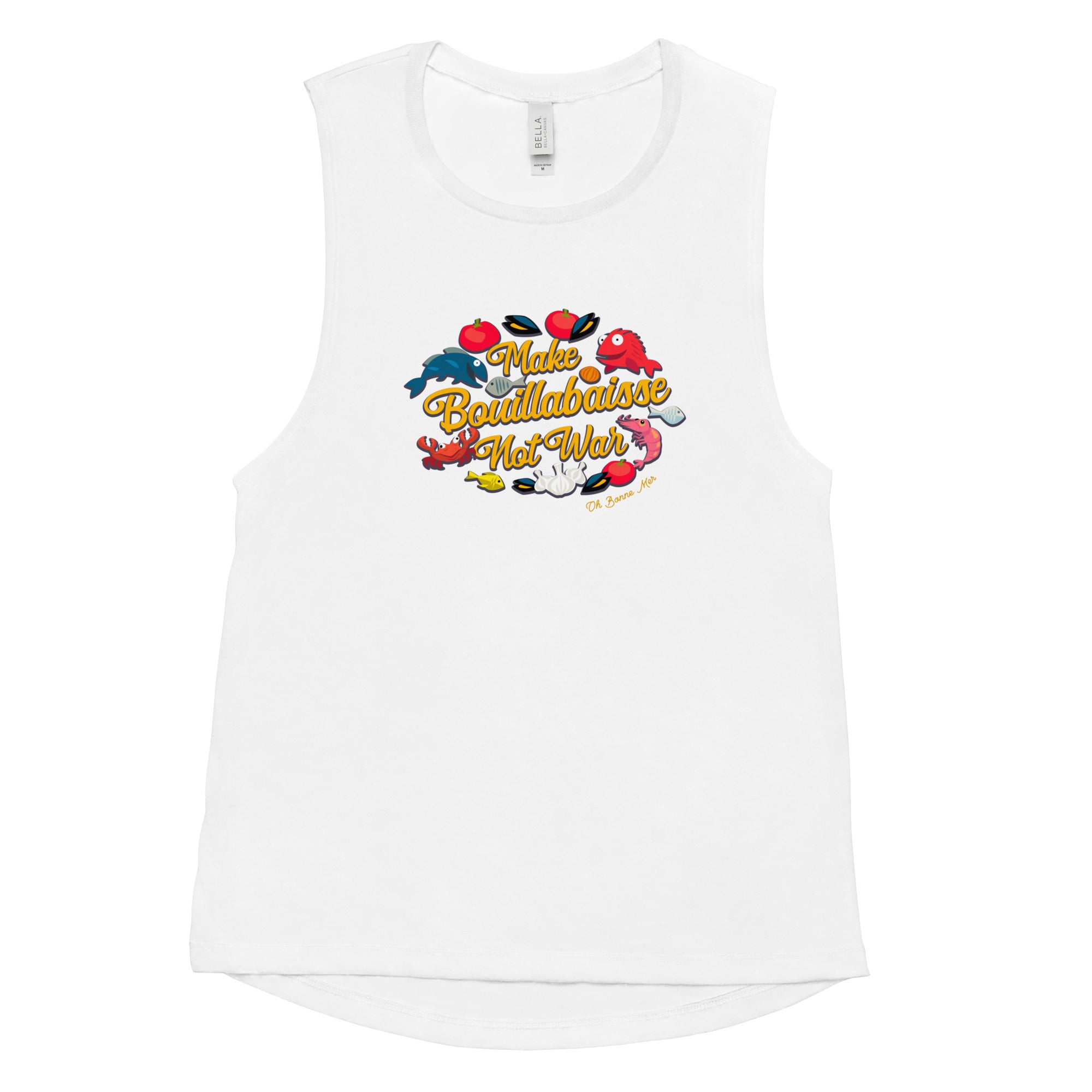 T-Shirt sans manches pour Femme Make Bouillabaisse Not War