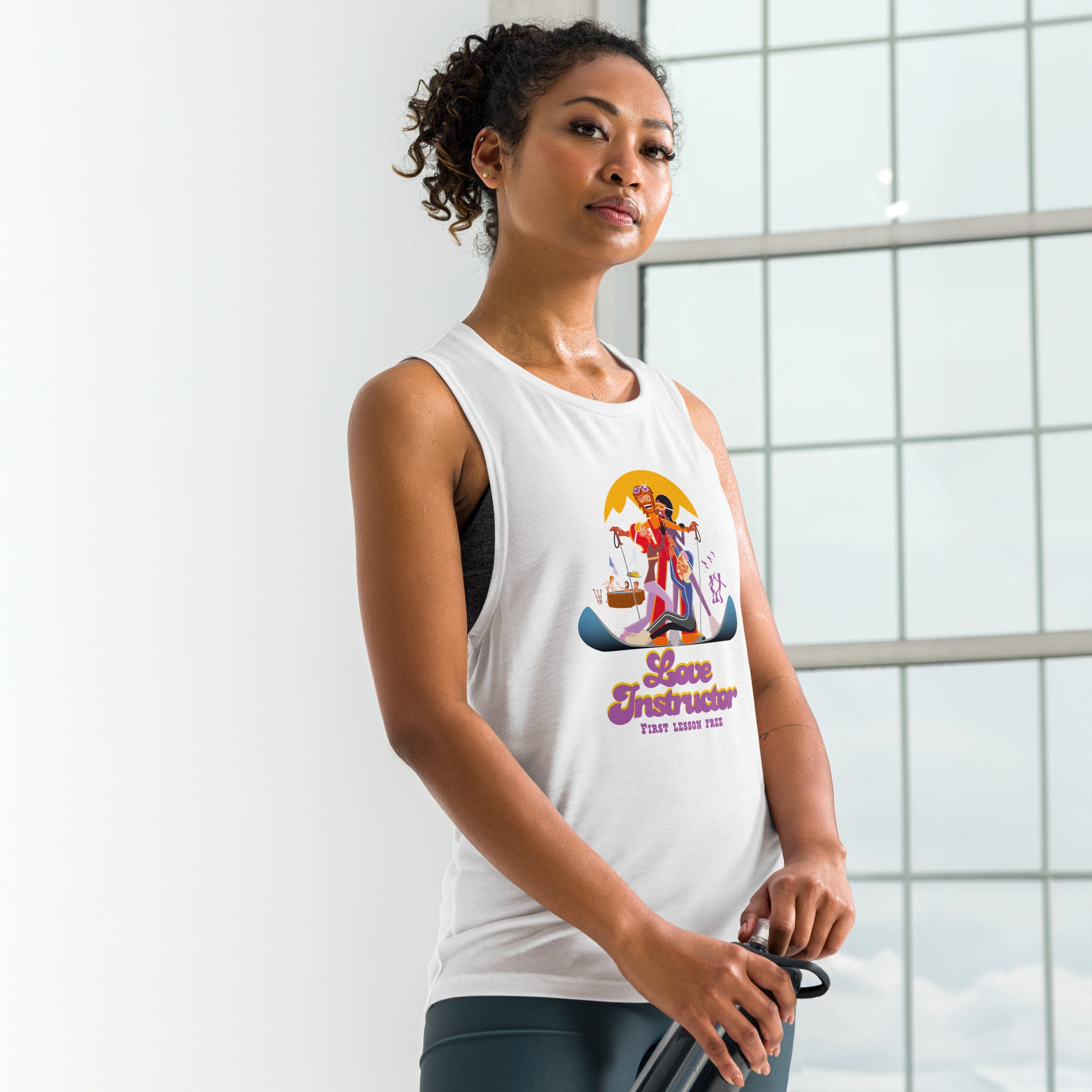 T-Shirt sans manches pour Femme Love instructor First lesson free