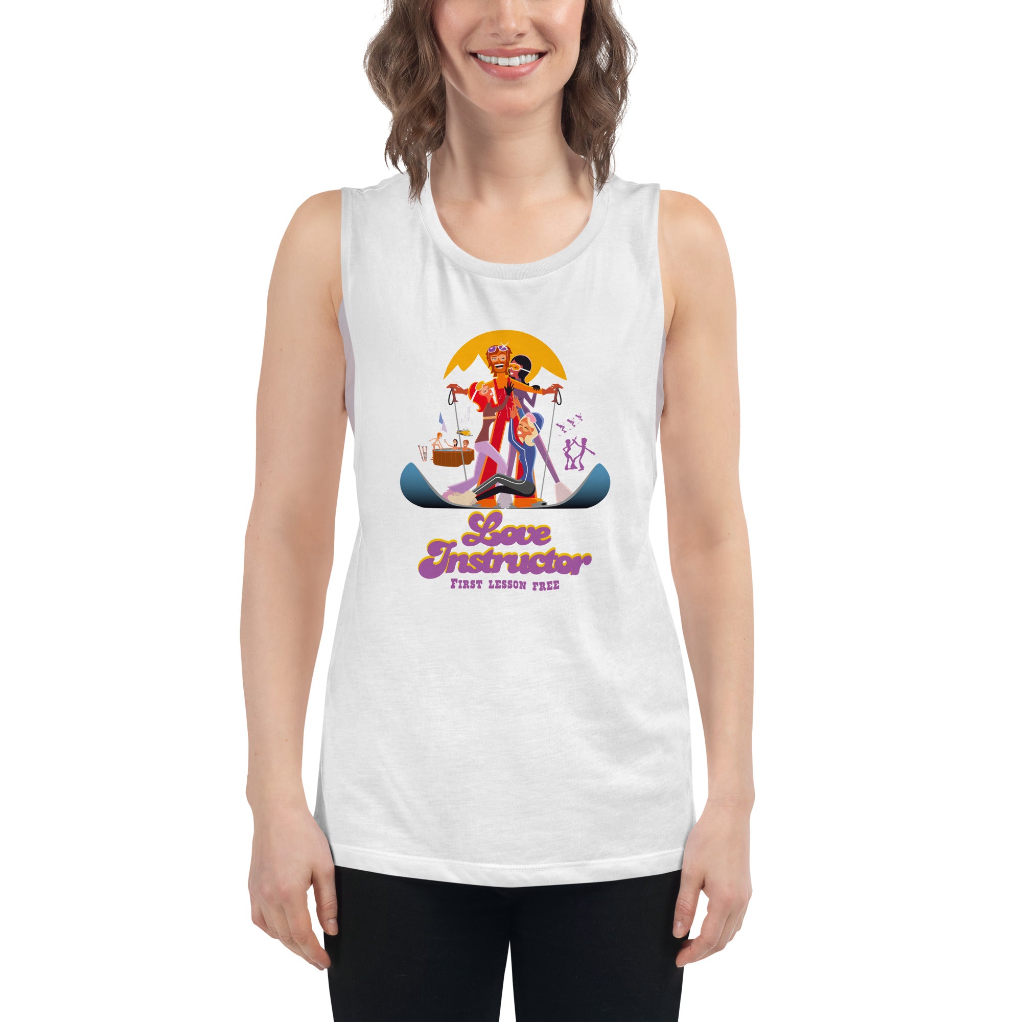 T-Shirt sans manches pour Femme Love instructor First lesson free