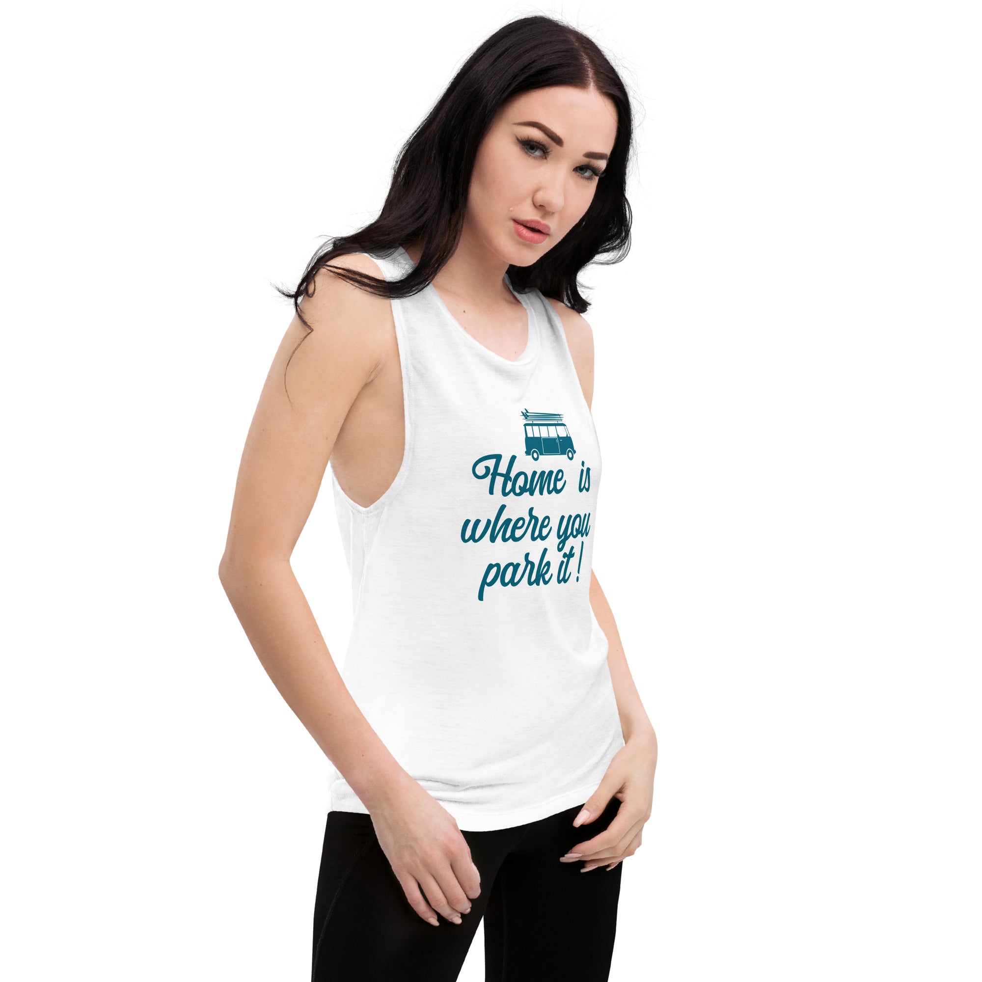 Ladies’ Muscle Tank Blue Surf Combi