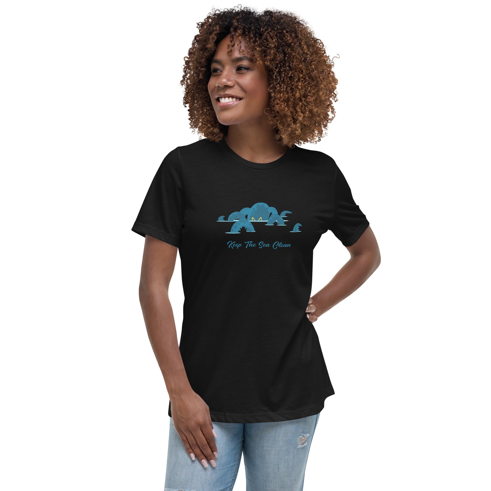 T-shirt décontracté pour Femme Octopus Blue