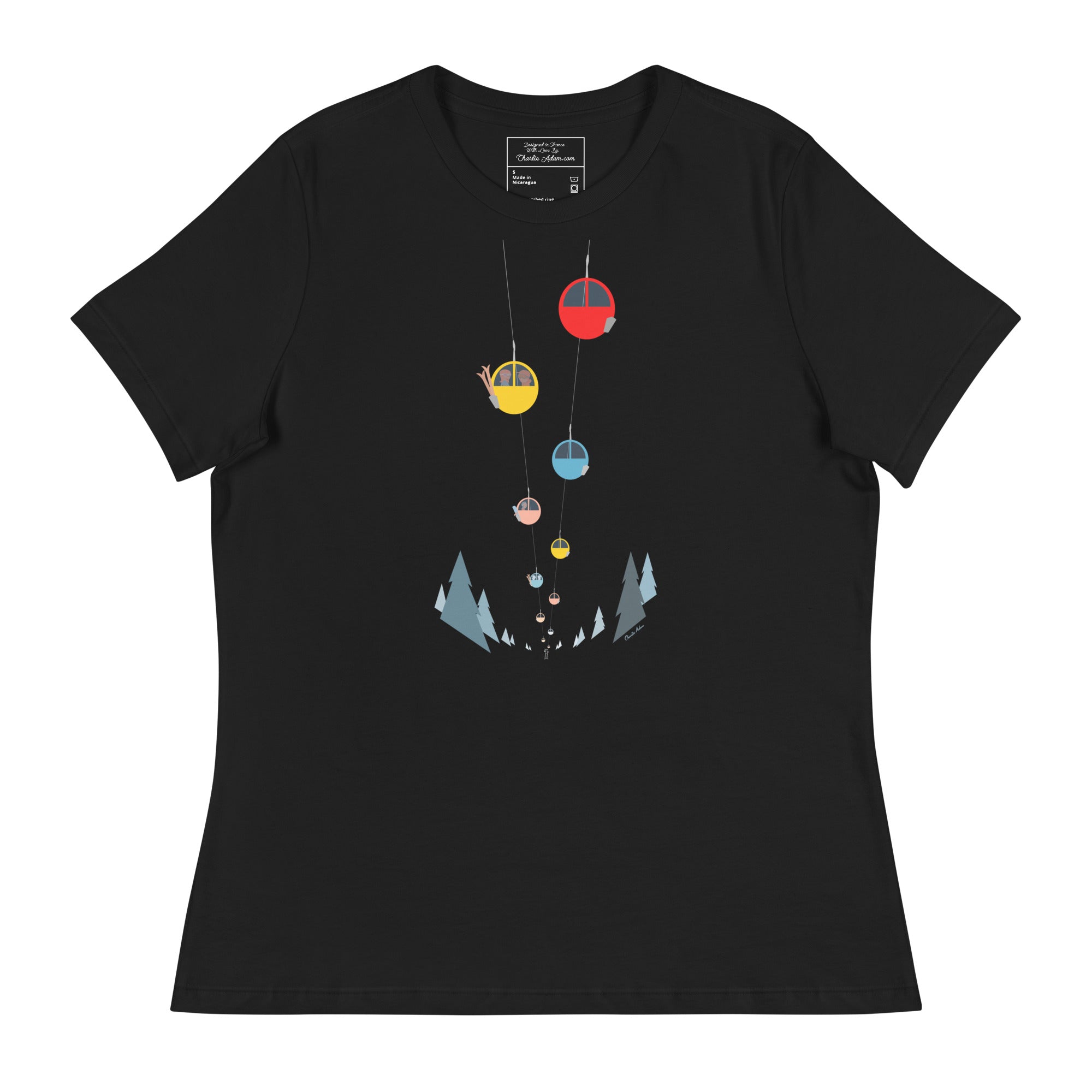 T-shirt décontracté pour femme Gondolas in the mist