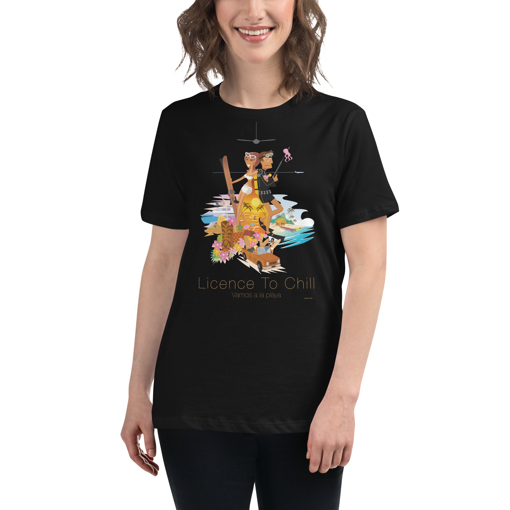 Women's Relaxed T-Shirt License to Chill Vamos a la Playa