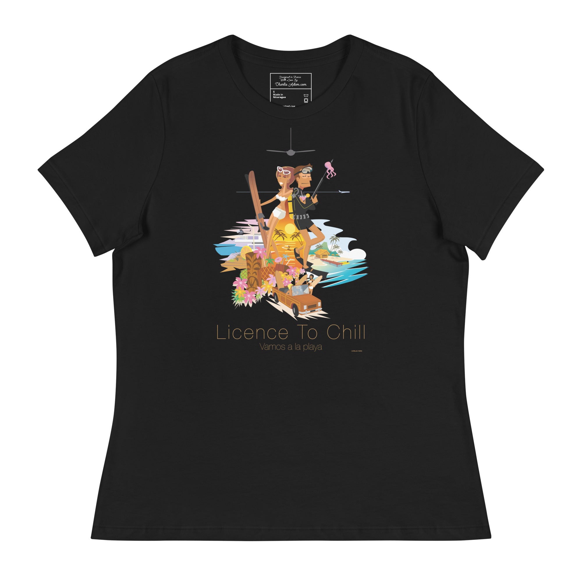 Women's Relaxed T-Shirt License to Chill Vamos a la Playa