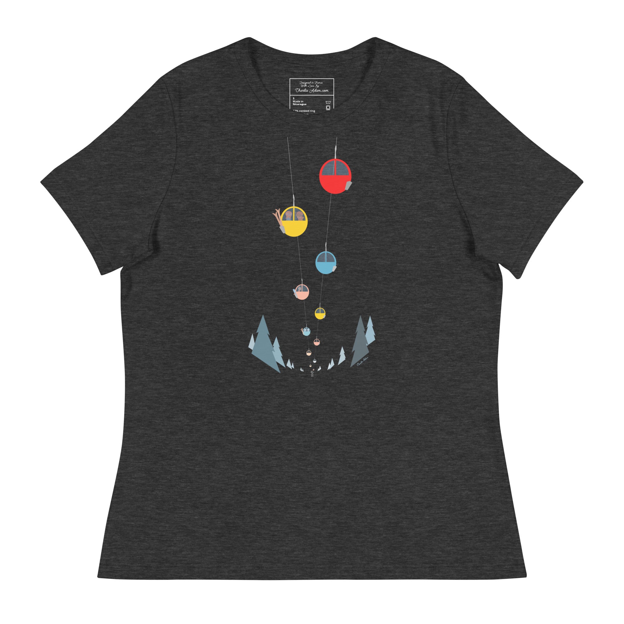 T-shirt décontracté pour femme Gondolas in the mist