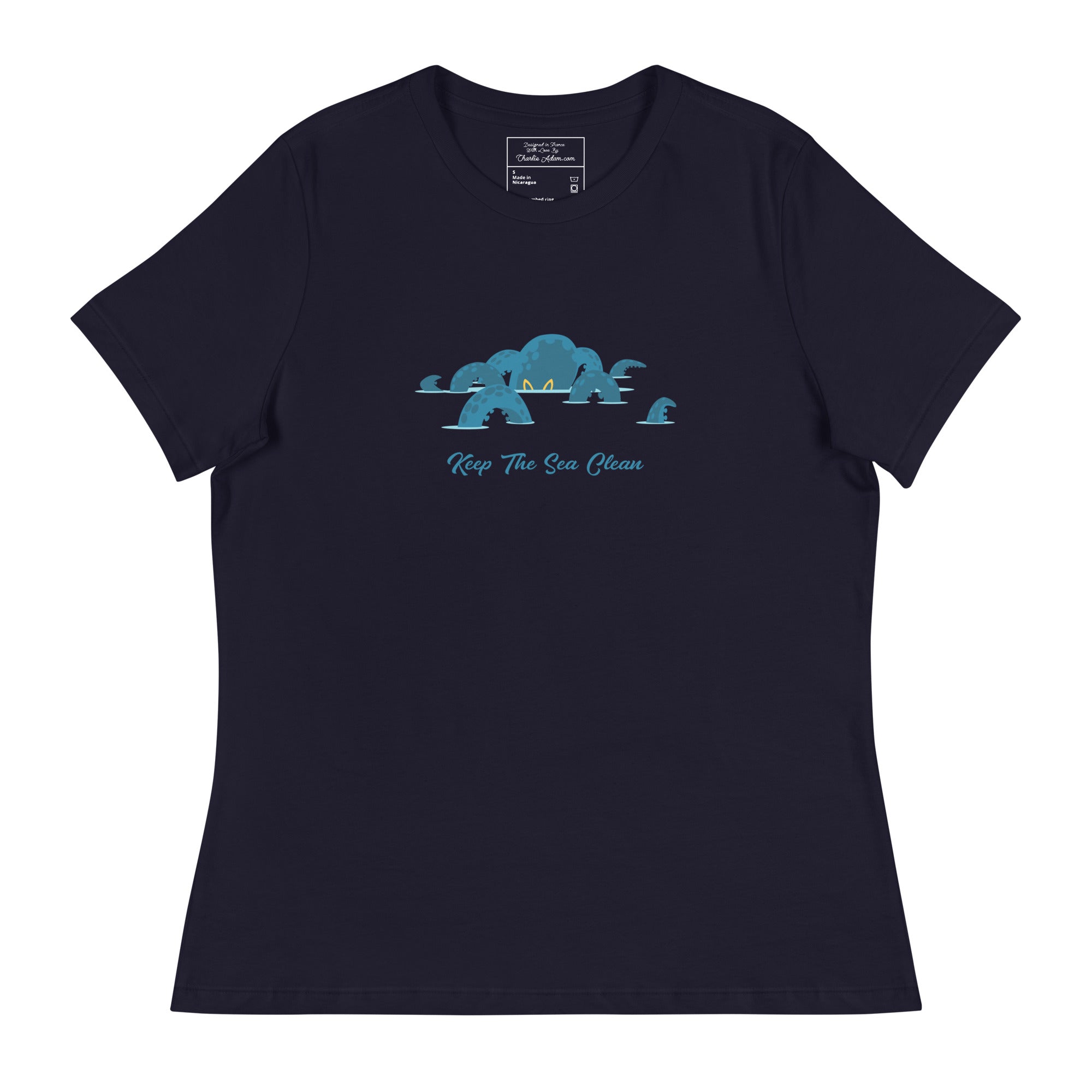 T-shirt décontracté pour Femme Octopus Blue
