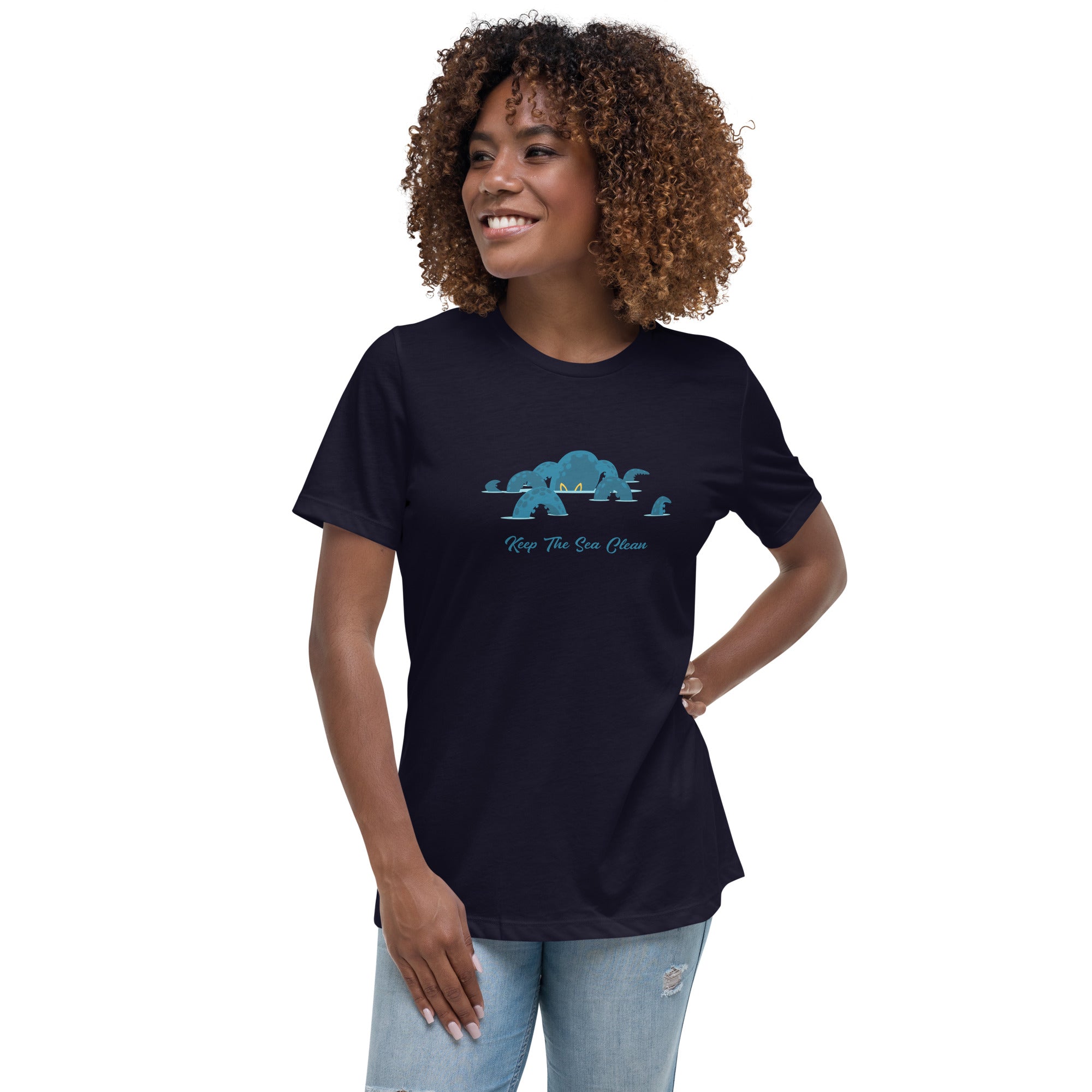 T-shirt décontracté pour Femme Octopus Blue