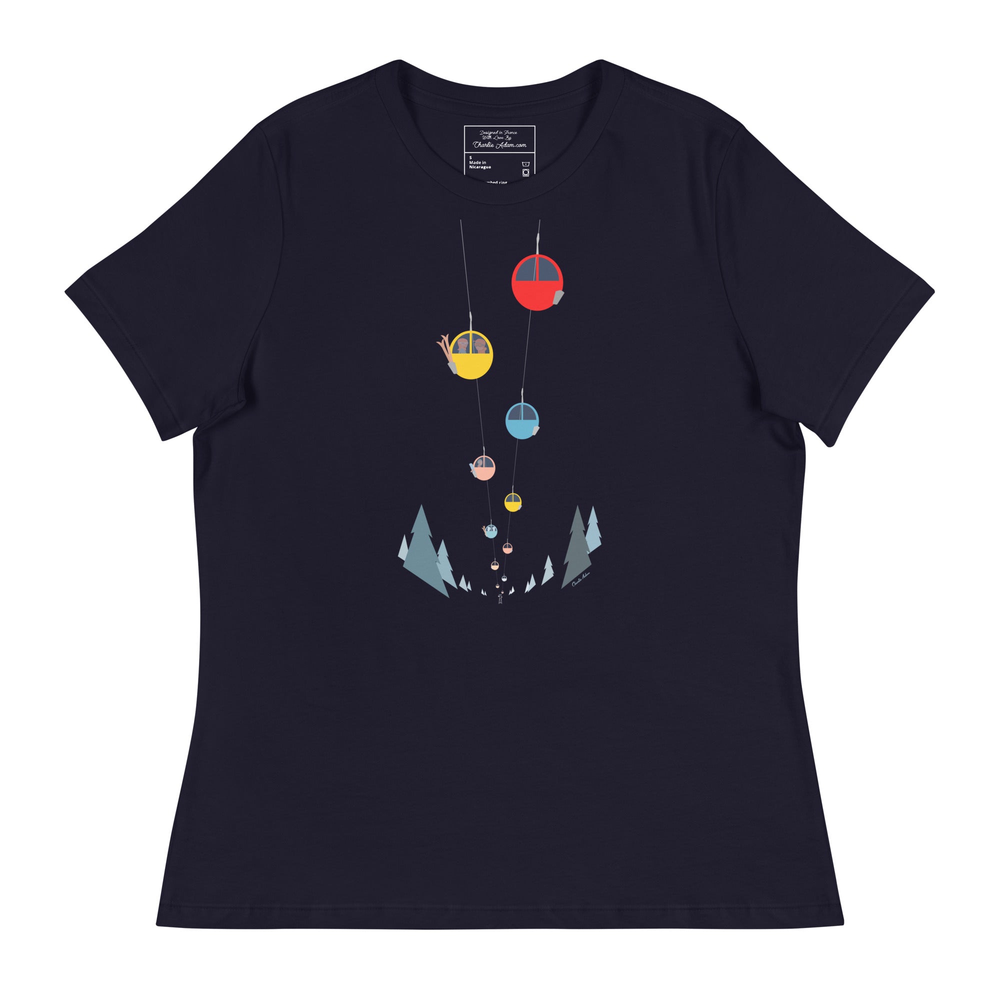 T-shirt décontracté pour femme Gondolas in the mist