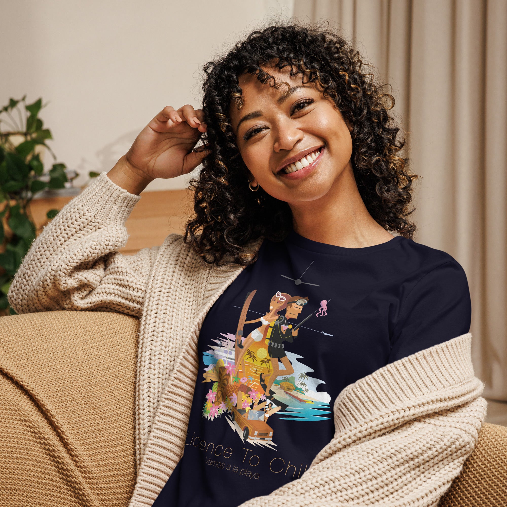 Women's Relaxed T-Shirt License to Chill Vamos a la Playa